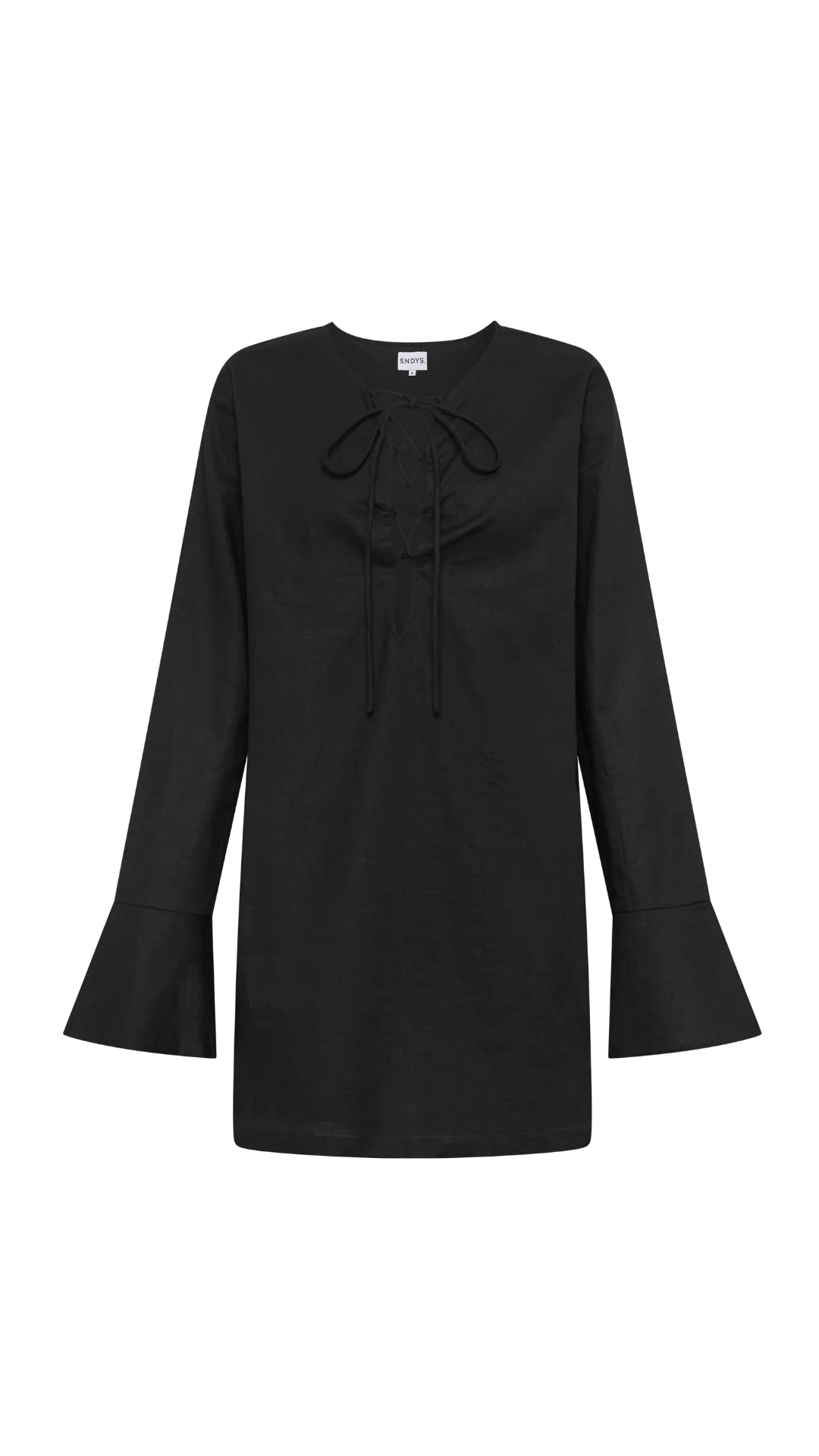 Elaine Lace Up Mini Dress - Black