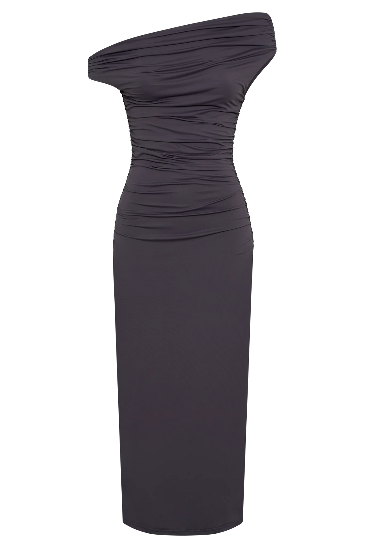 Alayna Recycled Nylon Midi Dress - Charcoal