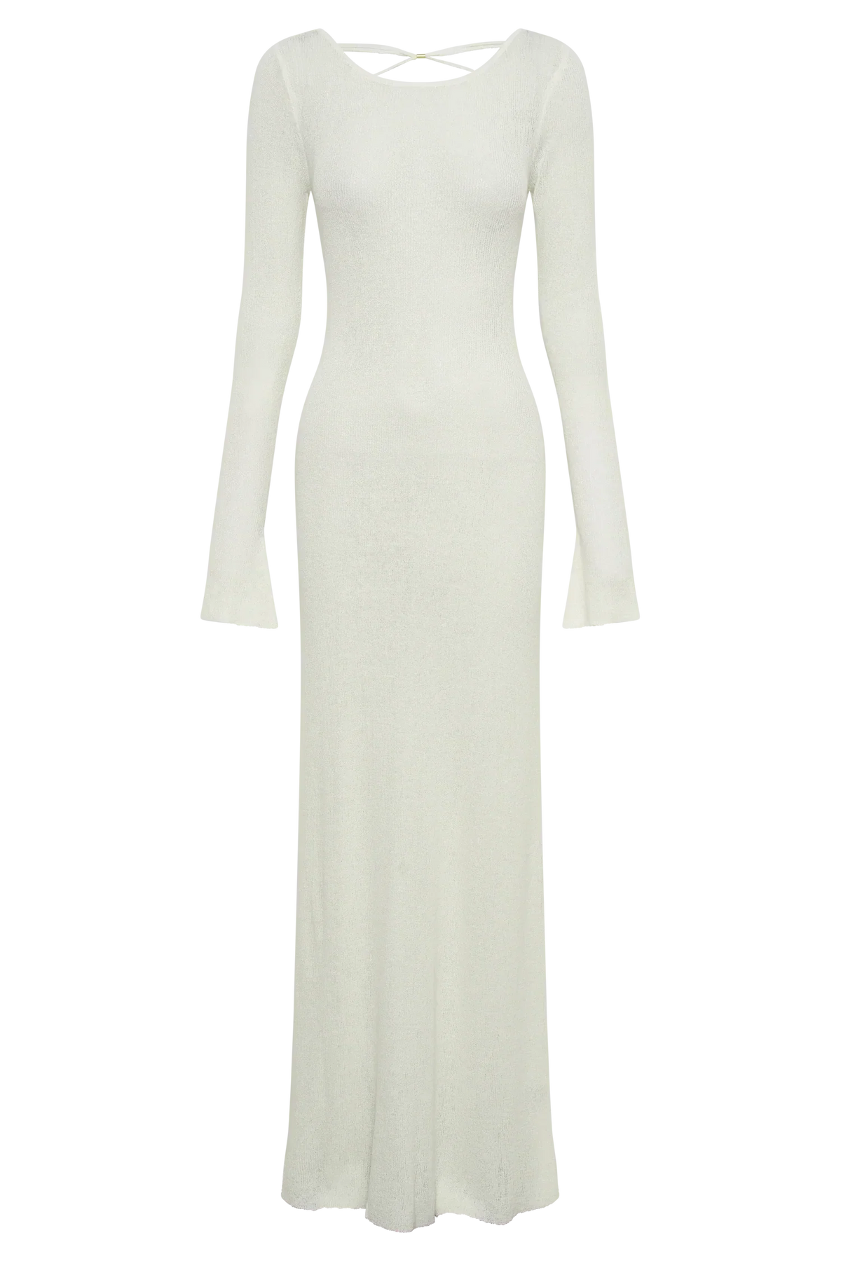 Talia Maxi Open Back Knit Dress - Ivory