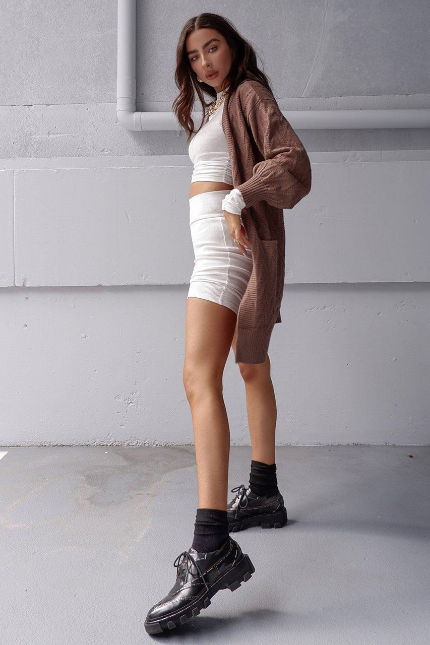 Ariel Knit Cardigan - Chocolate