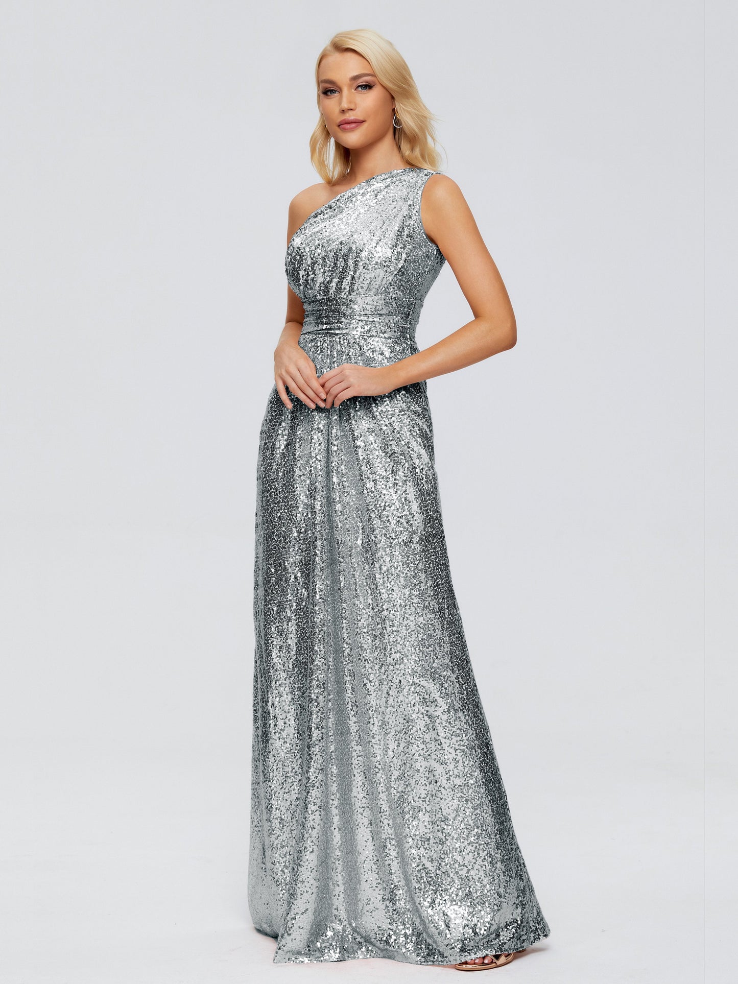 Bailey One Shoulder Sequins Bridesmaid Dress