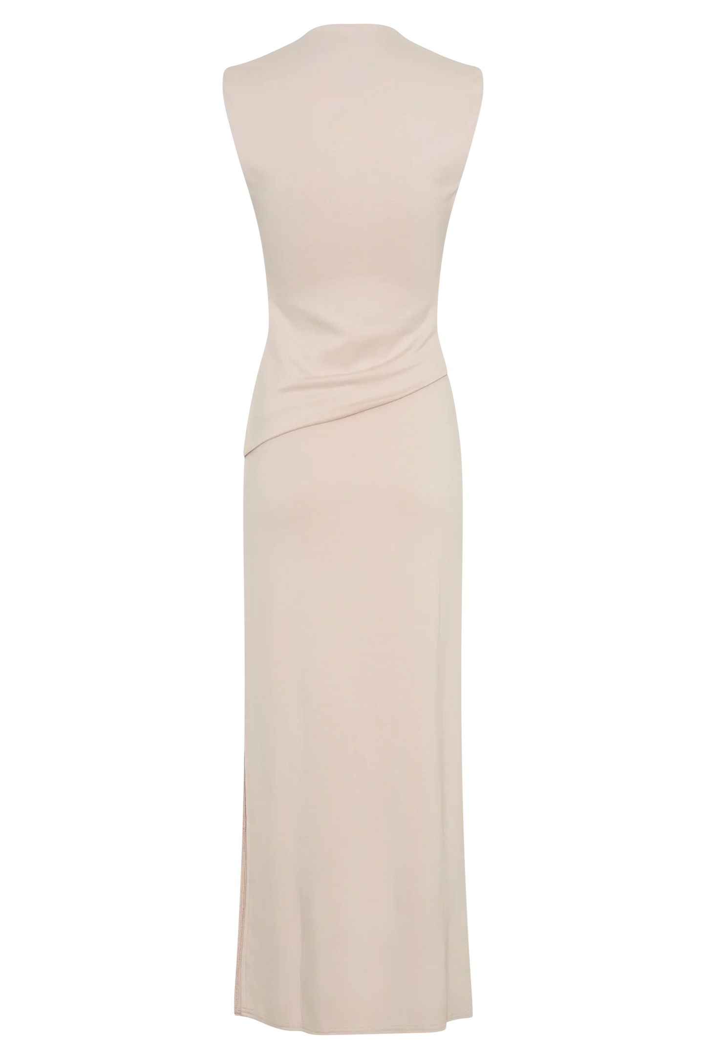 Lorelei Crepe Twist Midi Dress - Taupe