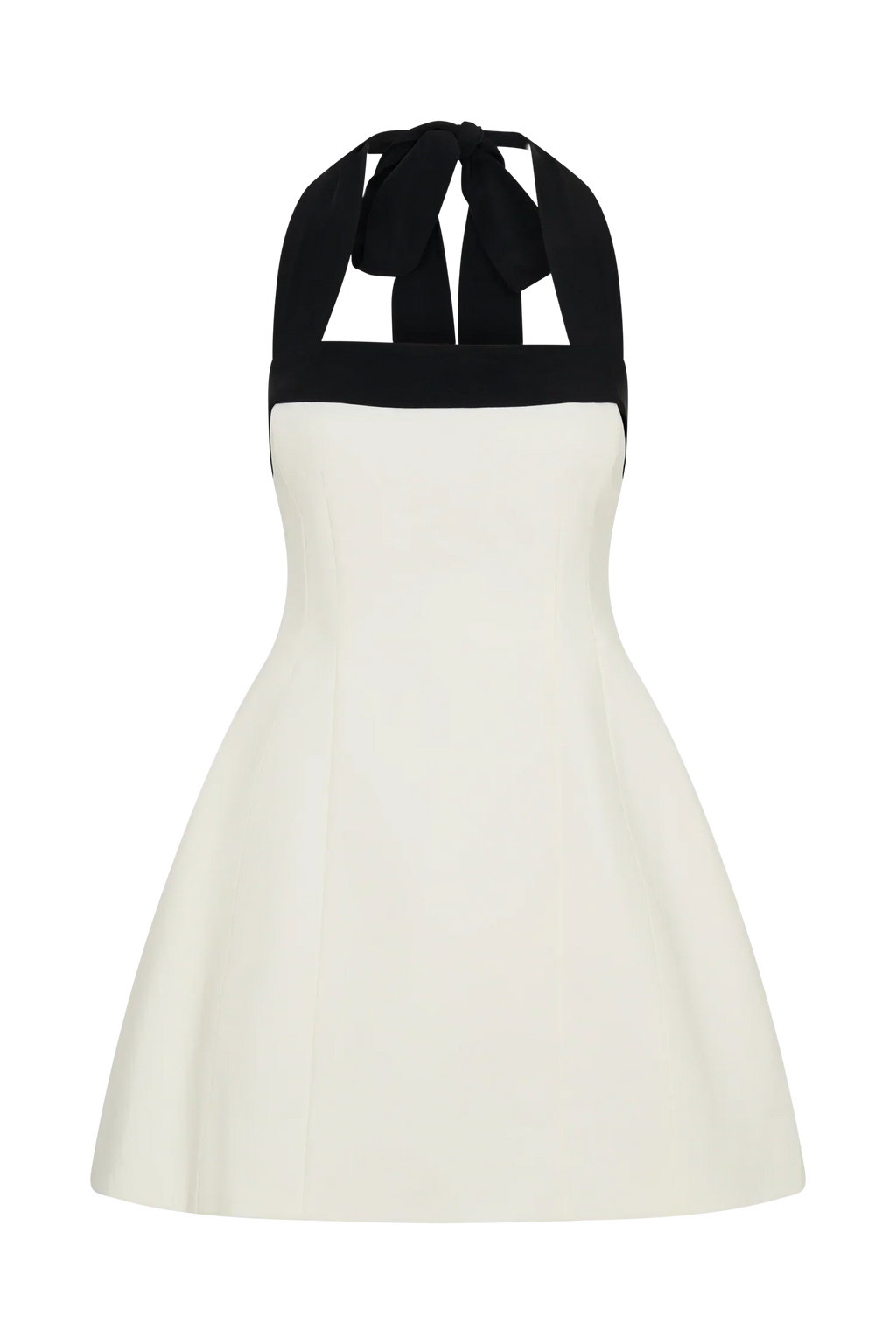 Cara Contrast Suiting Mini Dress - Black/White