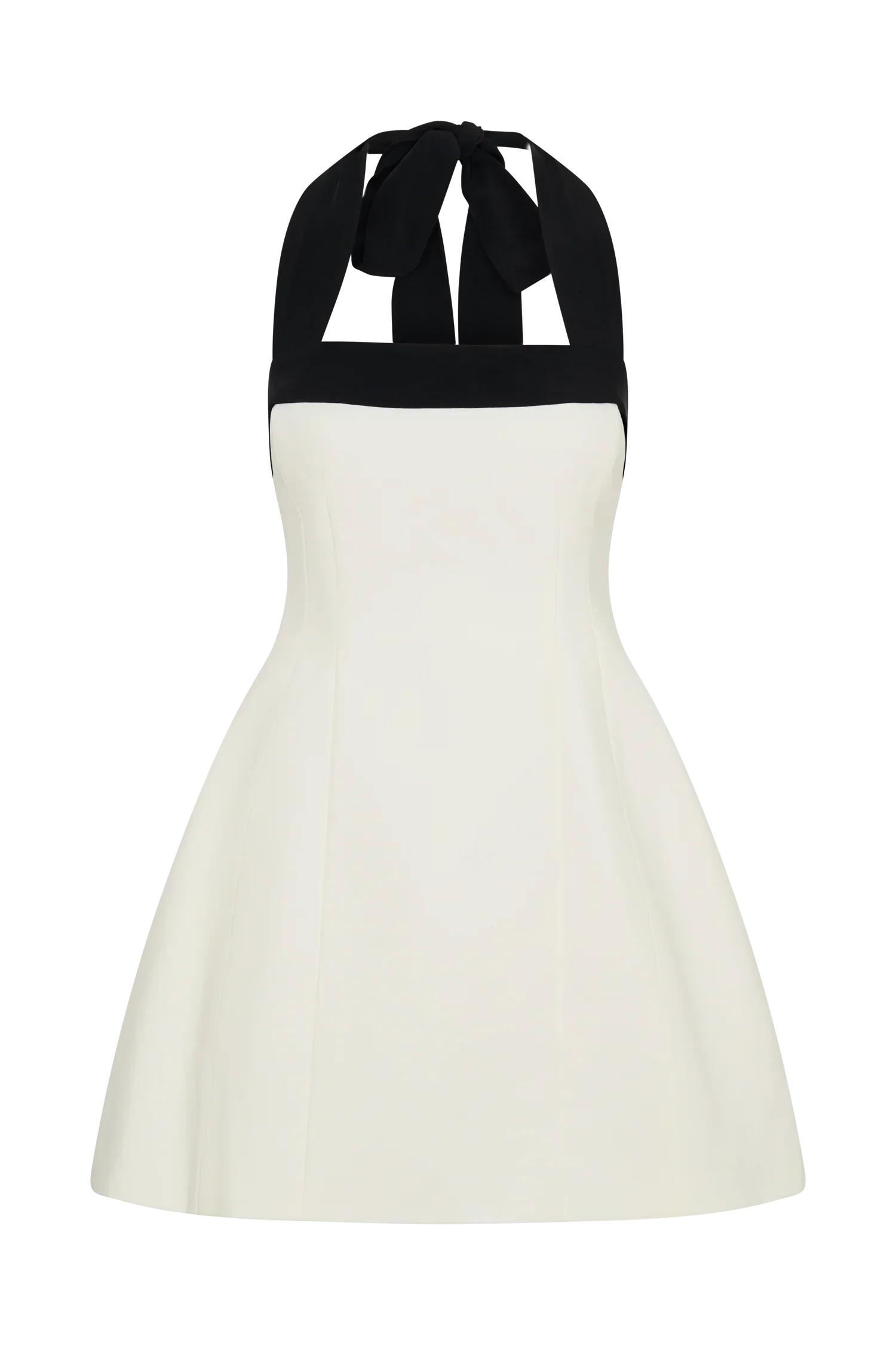 Cara Contrast Suiting Mini Dress - Black/White