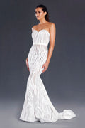 Jadore JX039 Gown - White