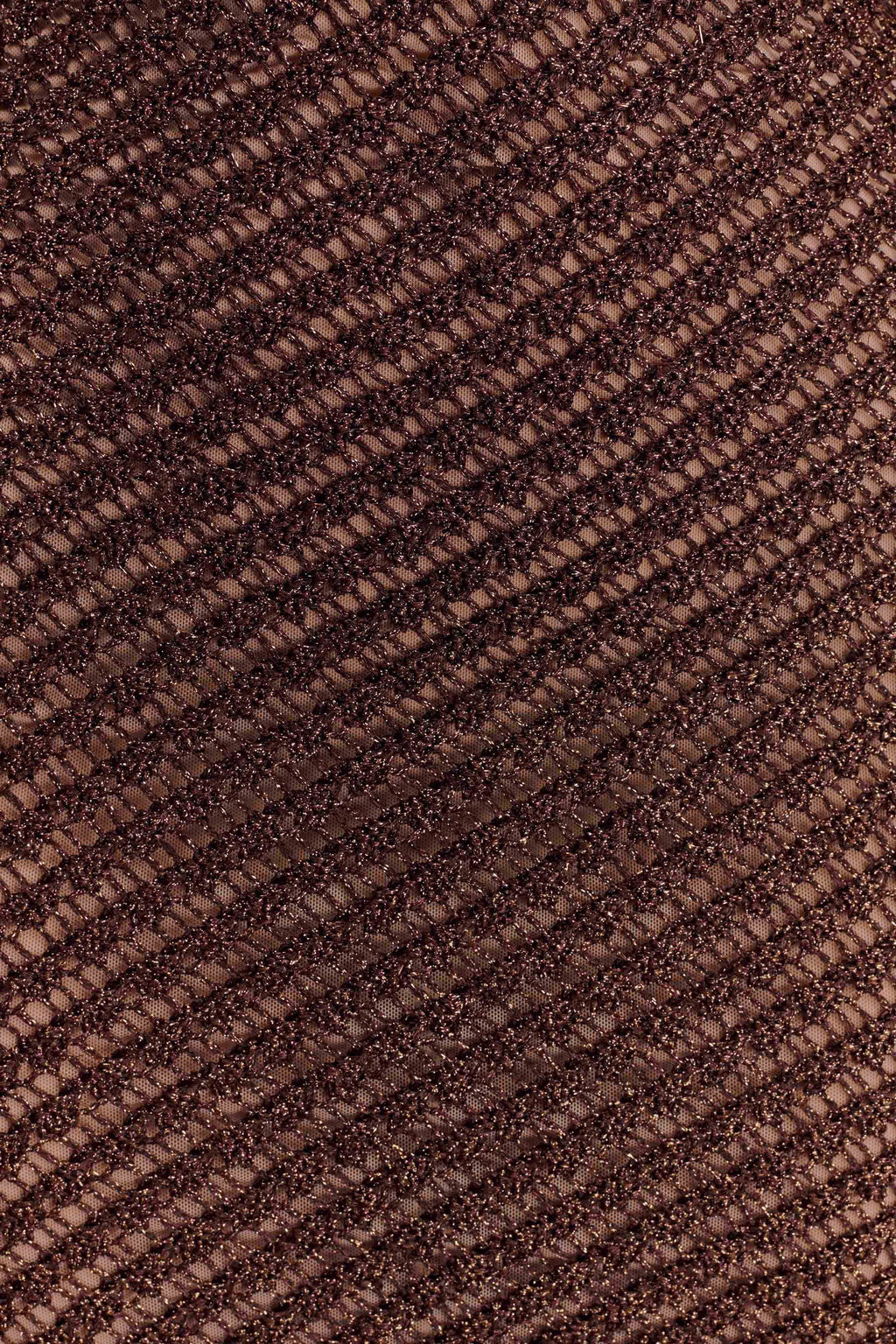 Raelynn Metallic Knit Fringe Midi Dress - Dark Chocolate