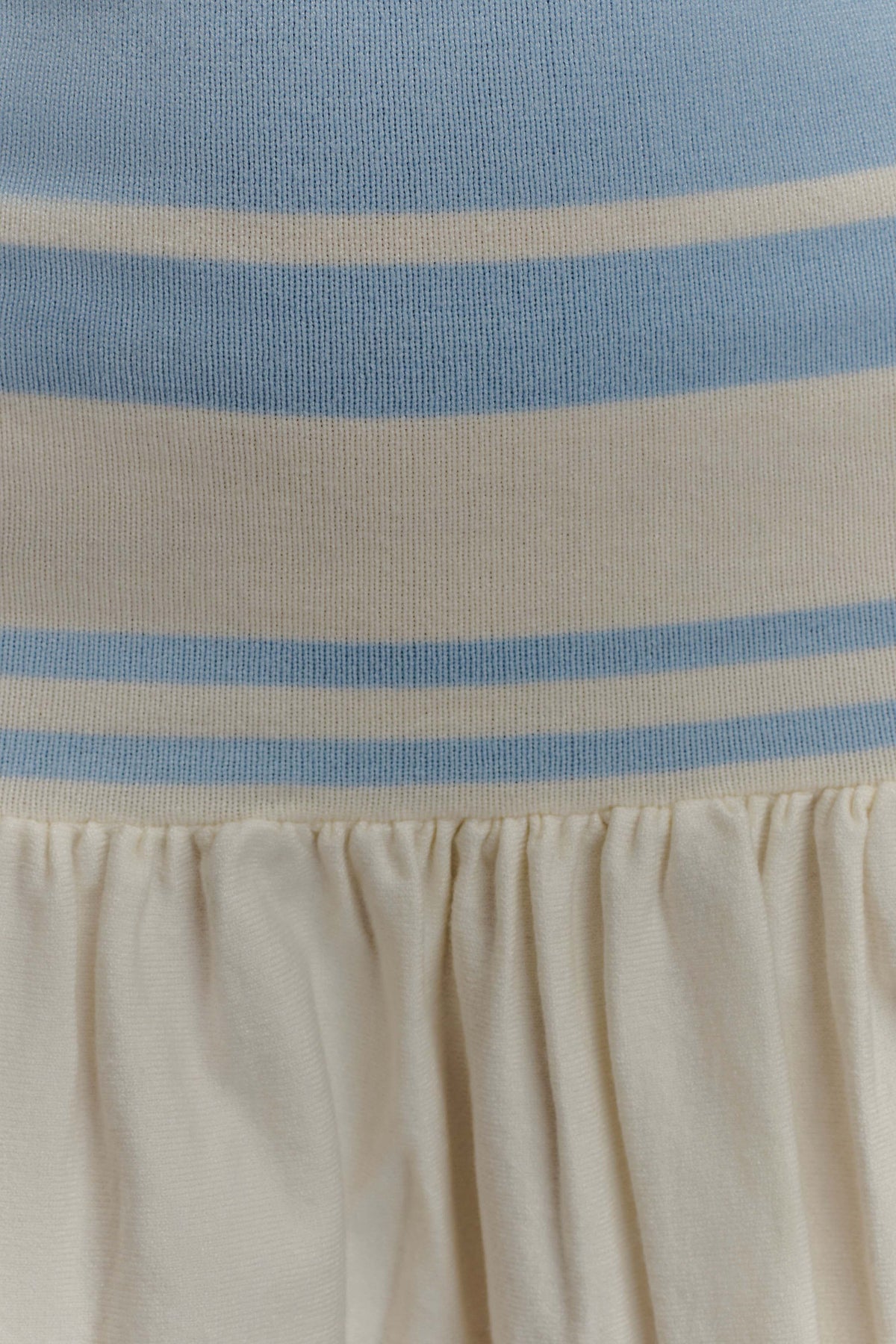 Ellison Contrast Knit Mini Dress - Blue/White