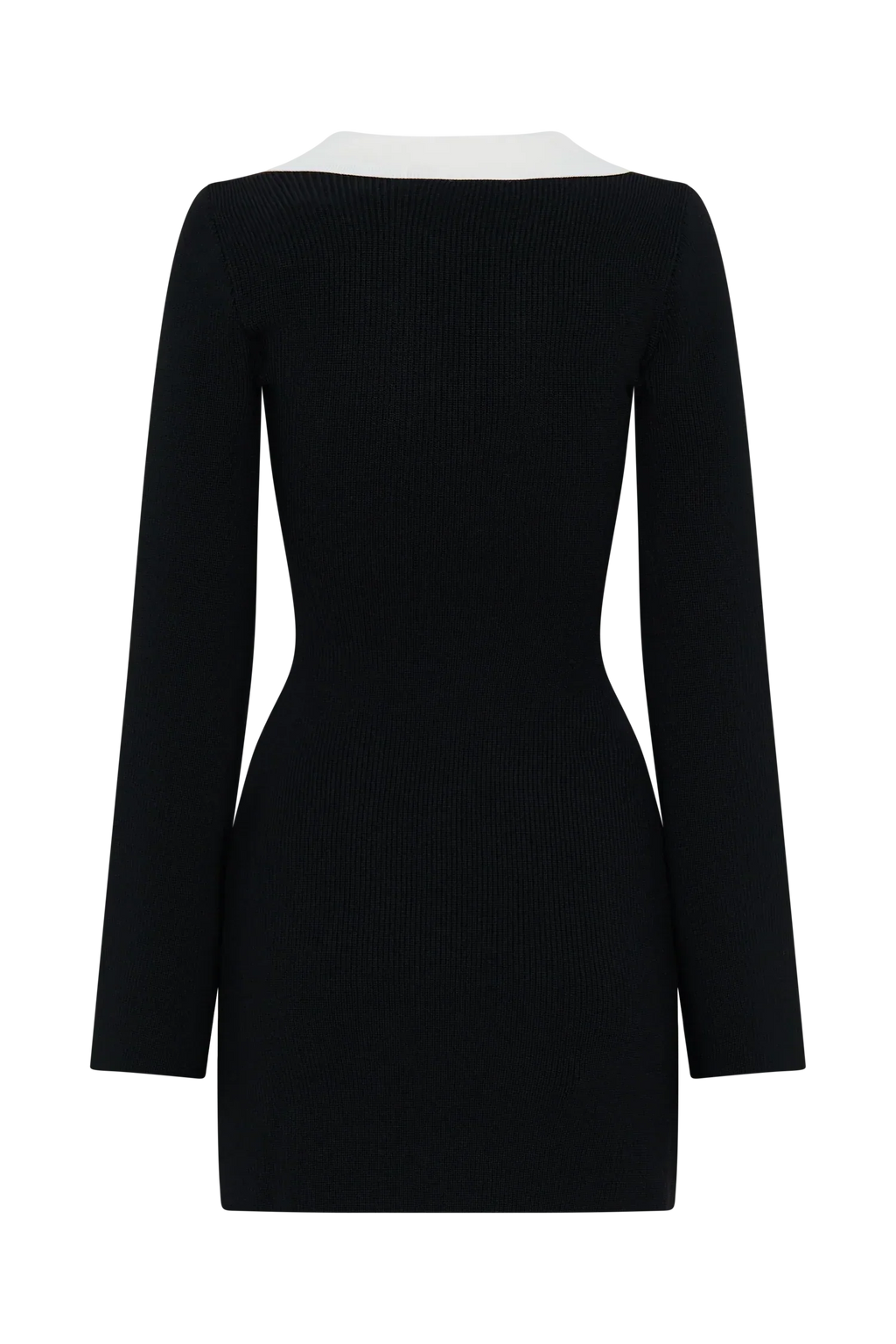 Wrenley Long Sleeve Knit Mini Dress - Black/White