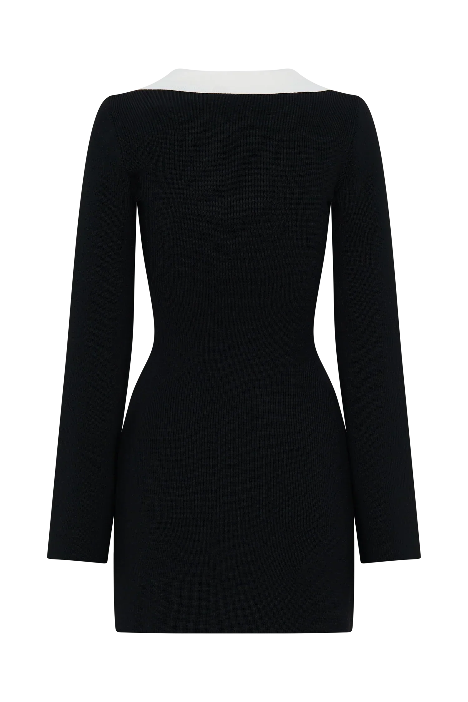 Wrenley Long Sleeve Knit Mini Dress - Black/White