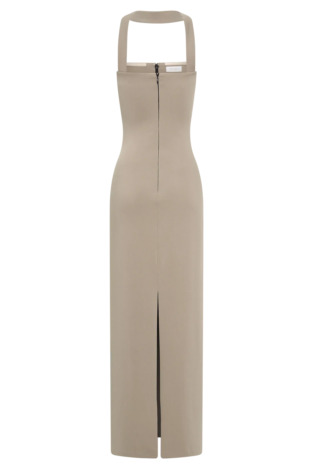Velma Halter Collar Maxi Dress - Mushroom