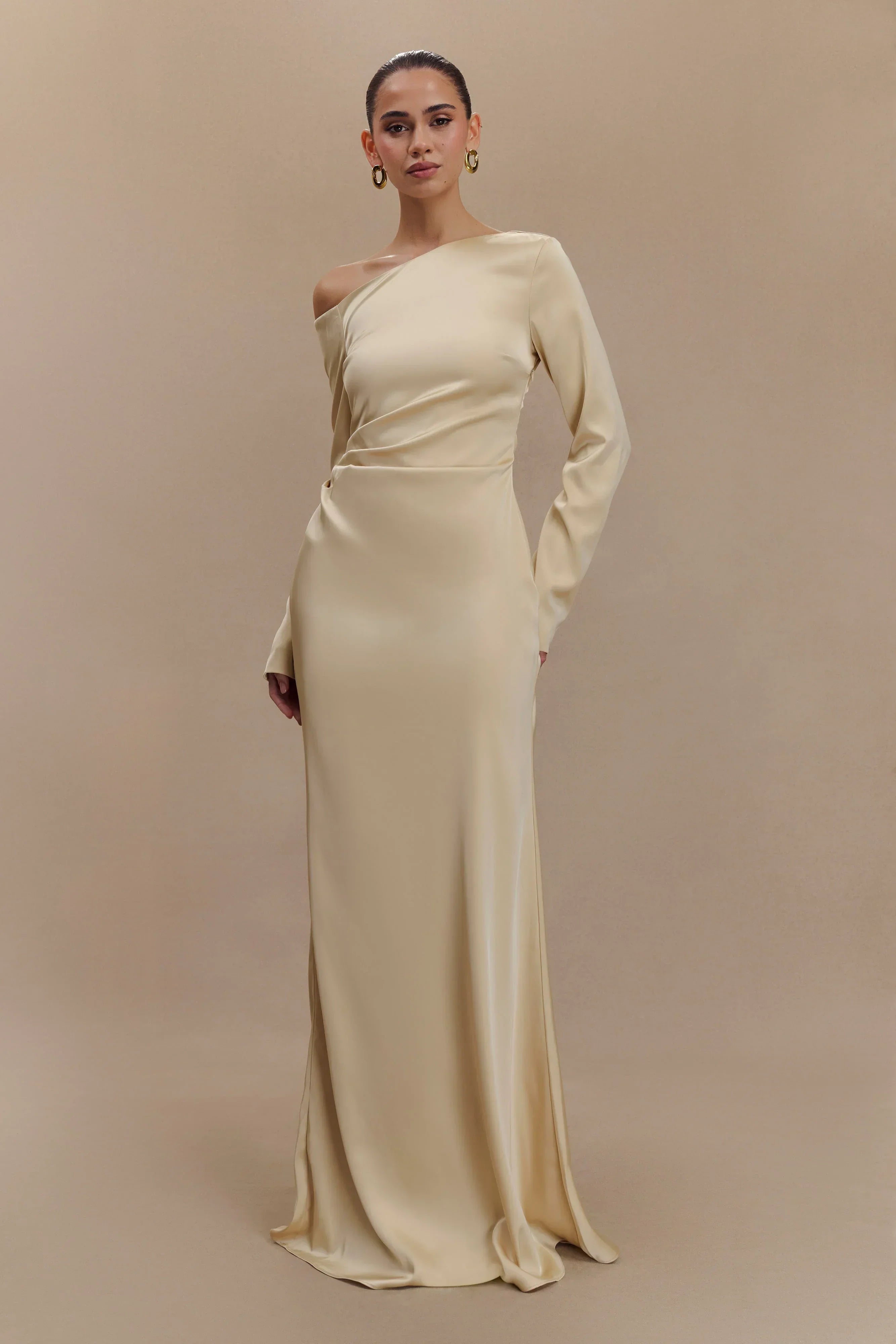 Avery Long Sleeve Maxi Dress - Gold