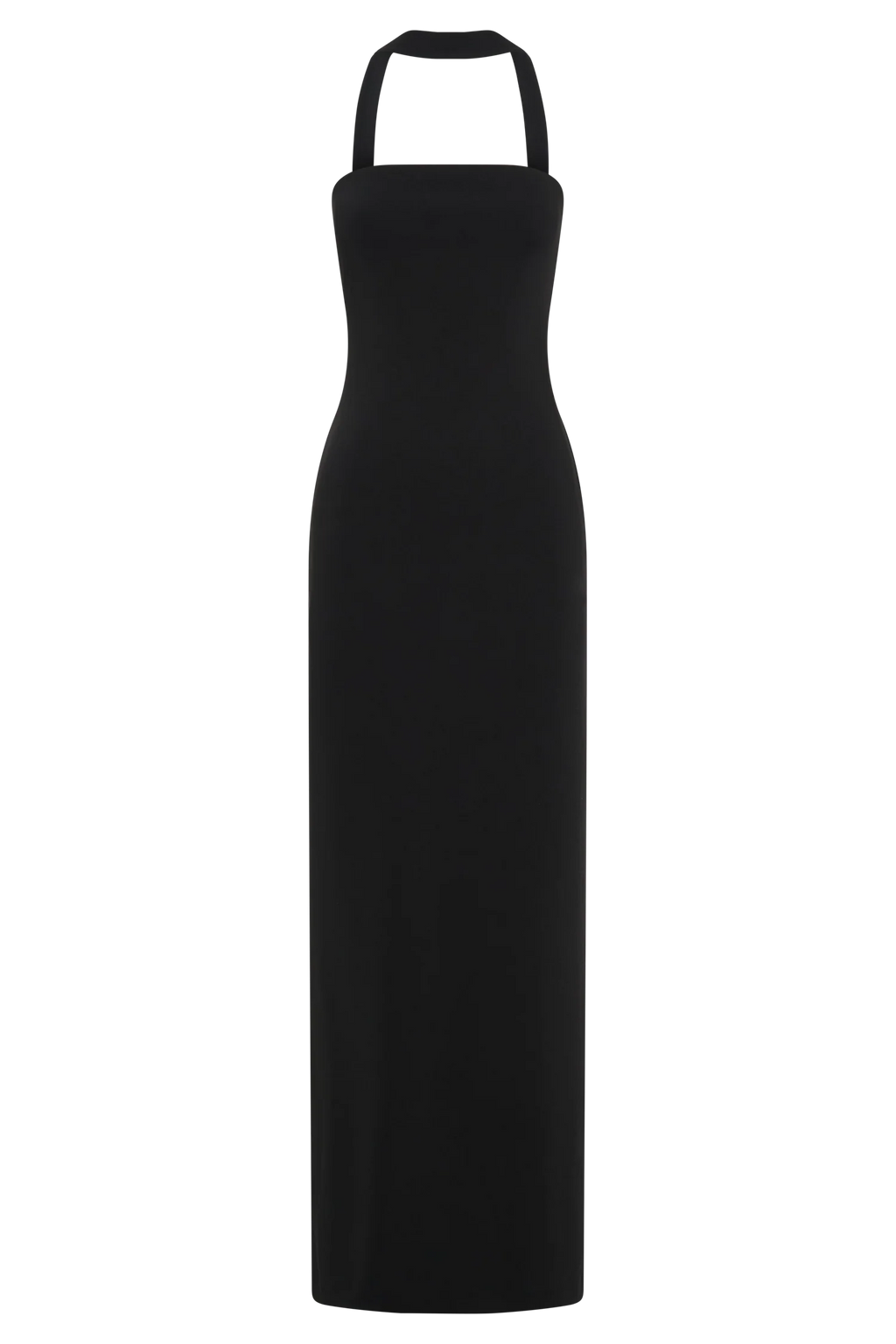 Velma Halter Collar Maxi Dress - Black