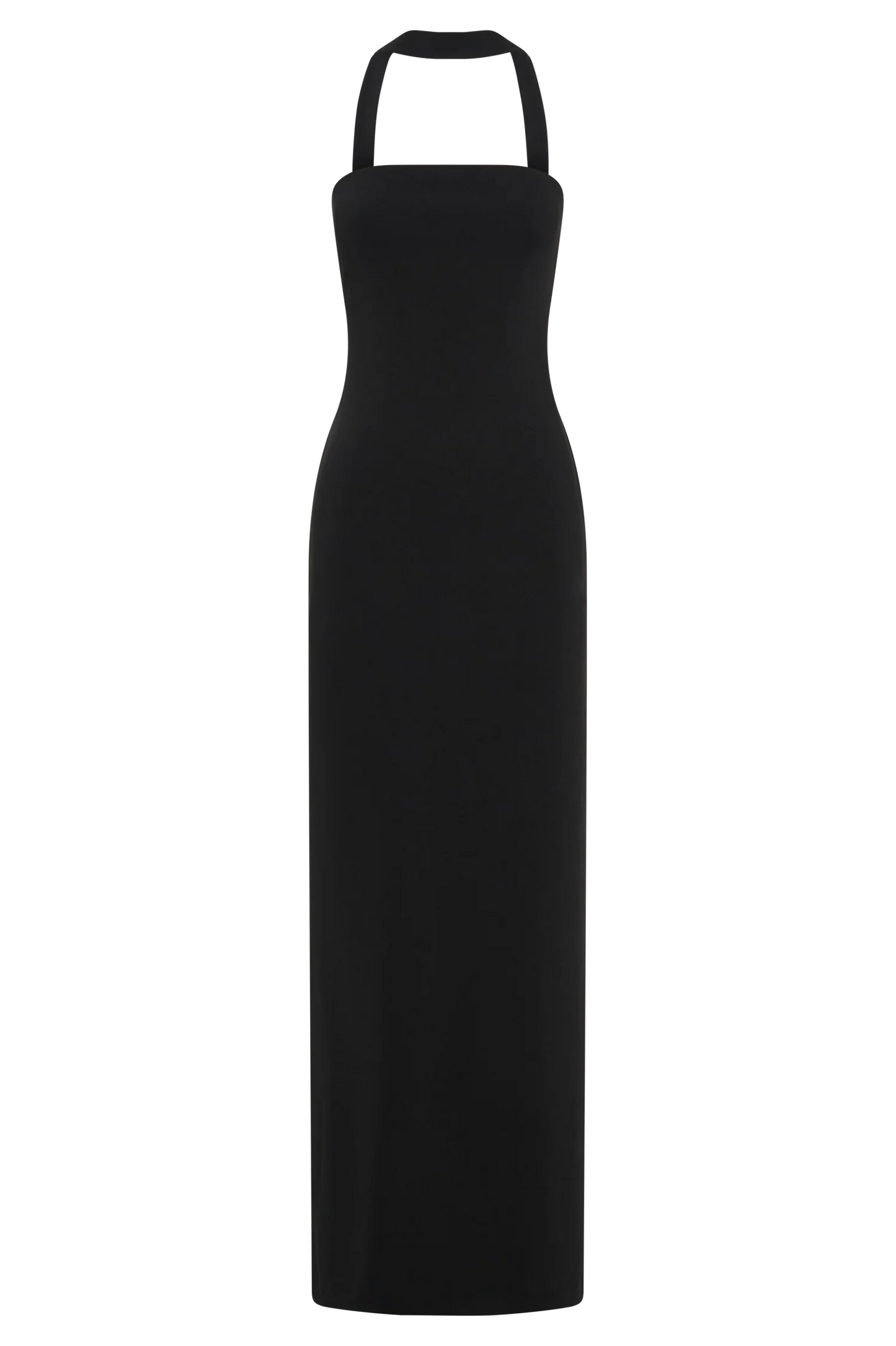Velma Halter Collar Maxi Dress - Black