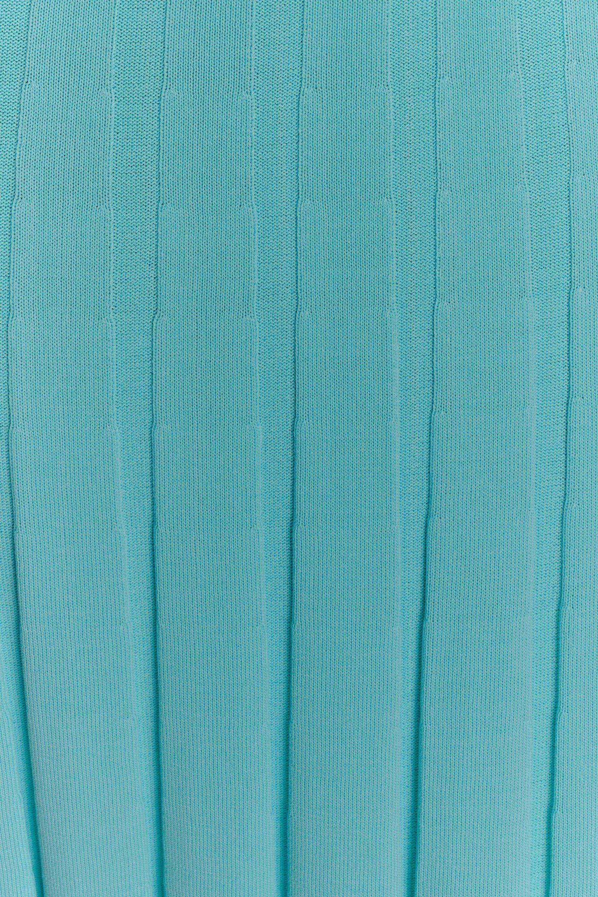 Jacqui Halter Knit Midi Dress - Cyan Blue