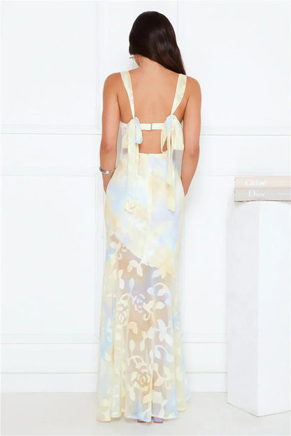 Lush Style Maxi Dress Yellow