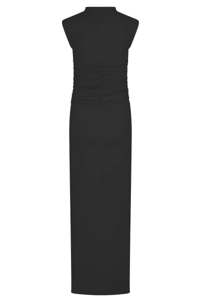Elliot High Neck Sleeveless Maxi Dress - Black