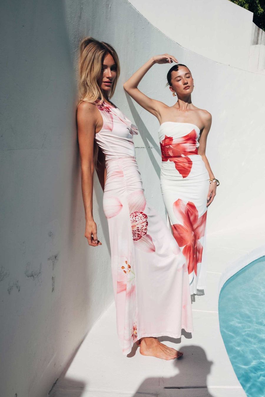 Aura Floral Mesh Maxi Dress