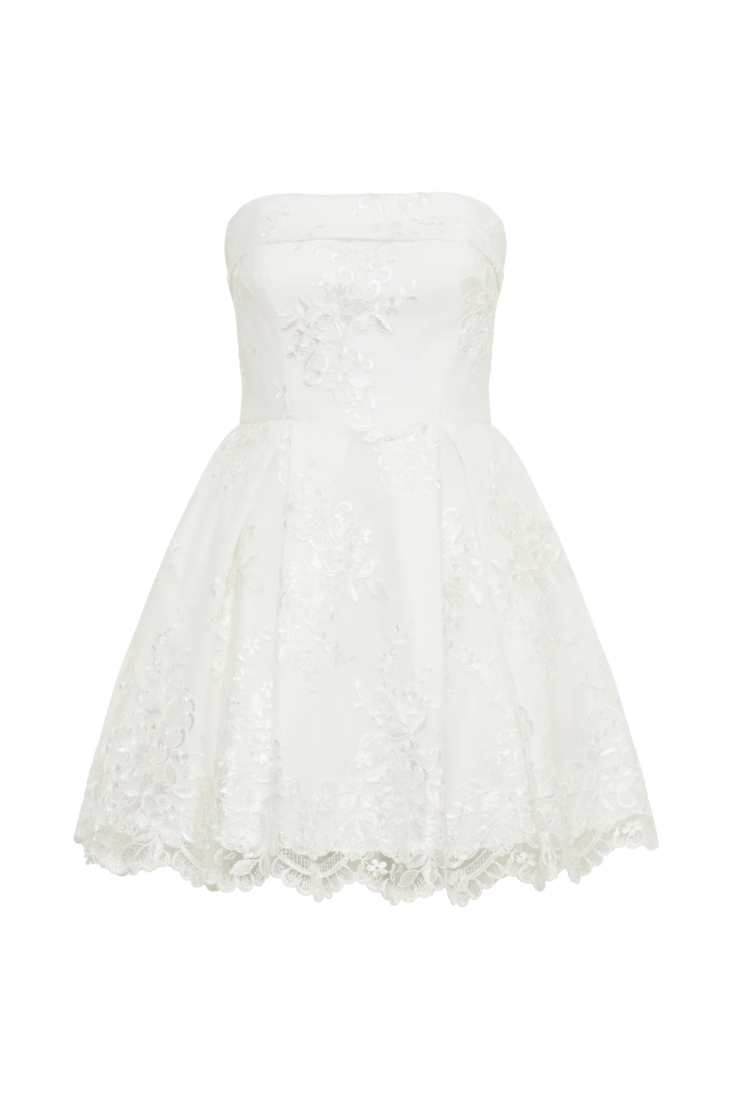 Eileen Lace Mini Dress - White