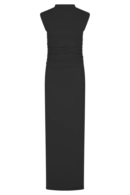 Elliot High Neck Sleeveless Maxi Dress - Black