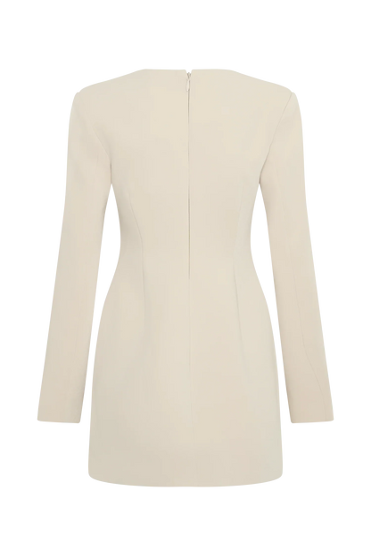Arora Suiting Blazer Dress With Pleating - Sand