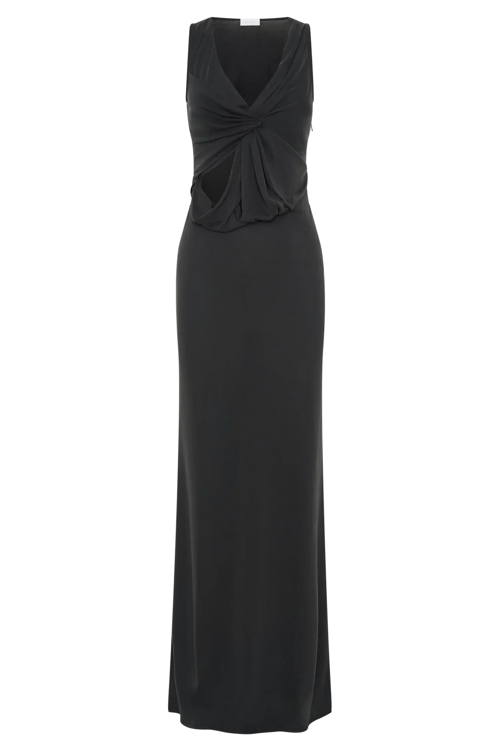 Kassidy Peached Jersey Maxi Dress - Black