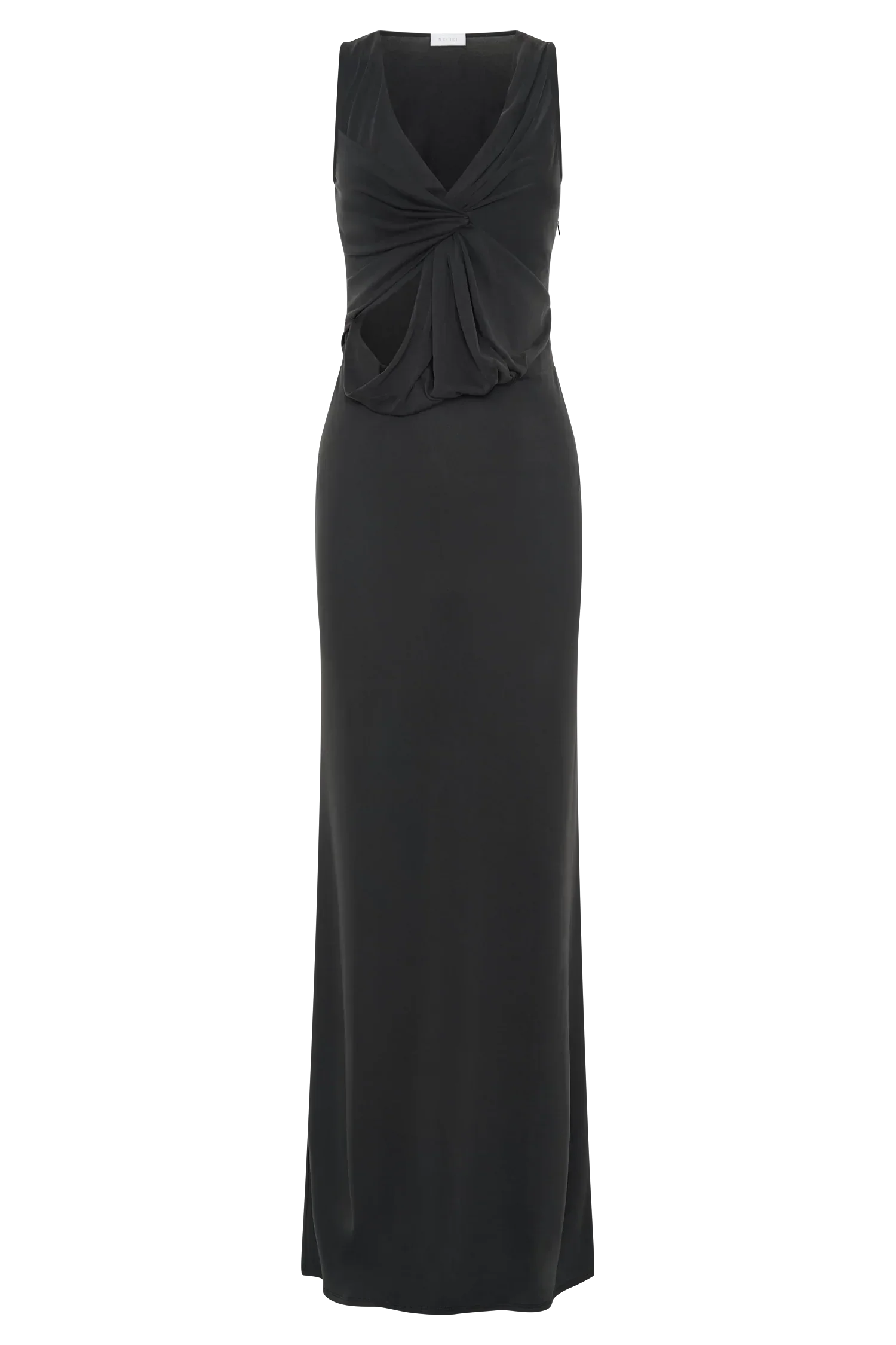 Kassidy Peached Jersey Maxi Dress - Black