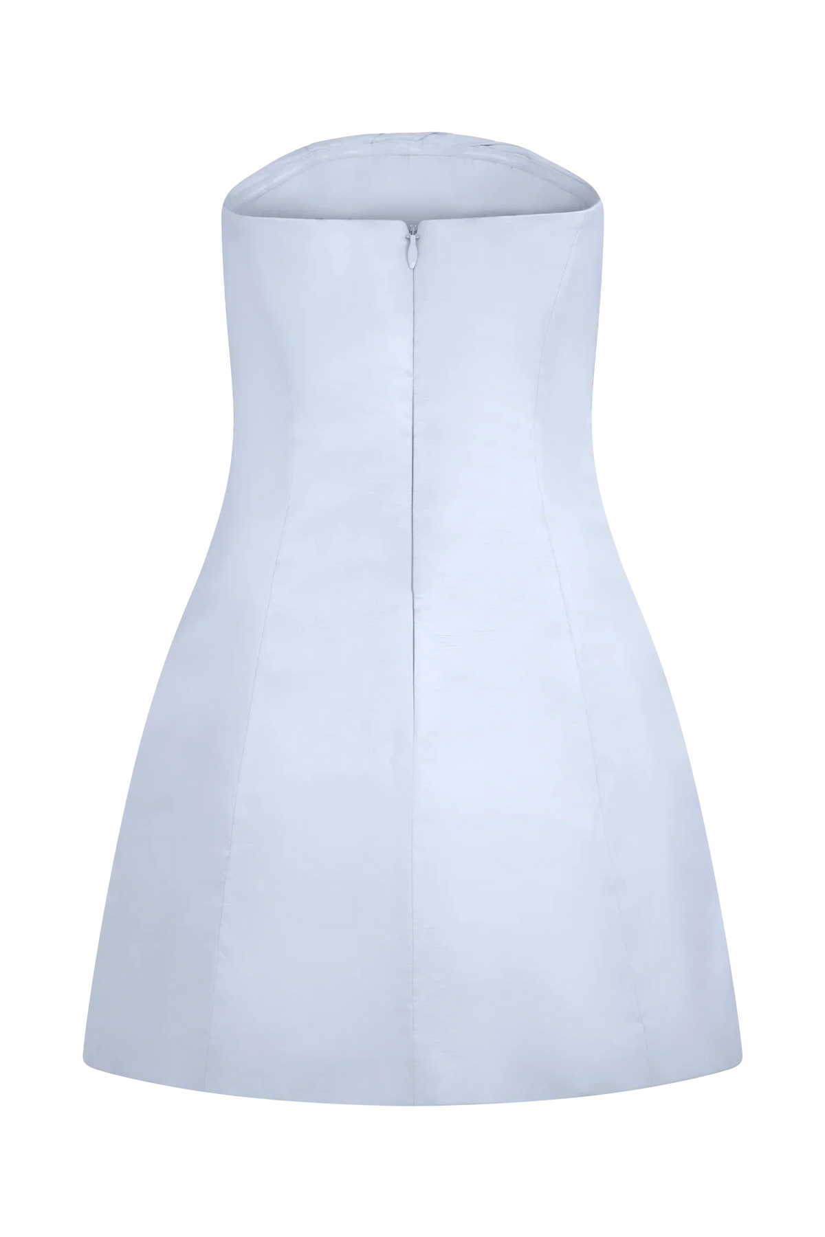 Leslie Gathered Taffeta Mini Dress - Frosted Blue