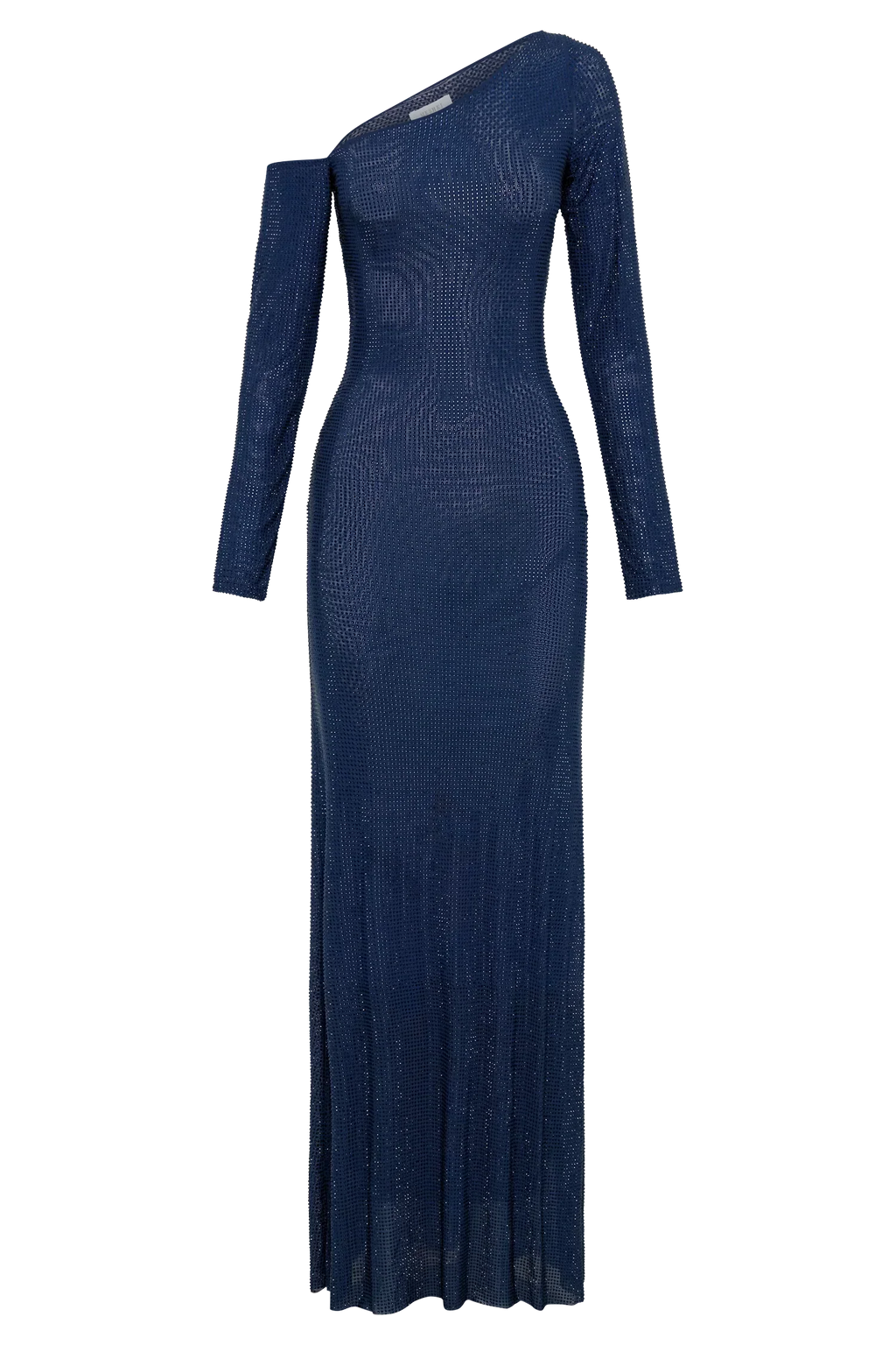 Marcia Diamante Long Sleeve Maxi Dress - Navy