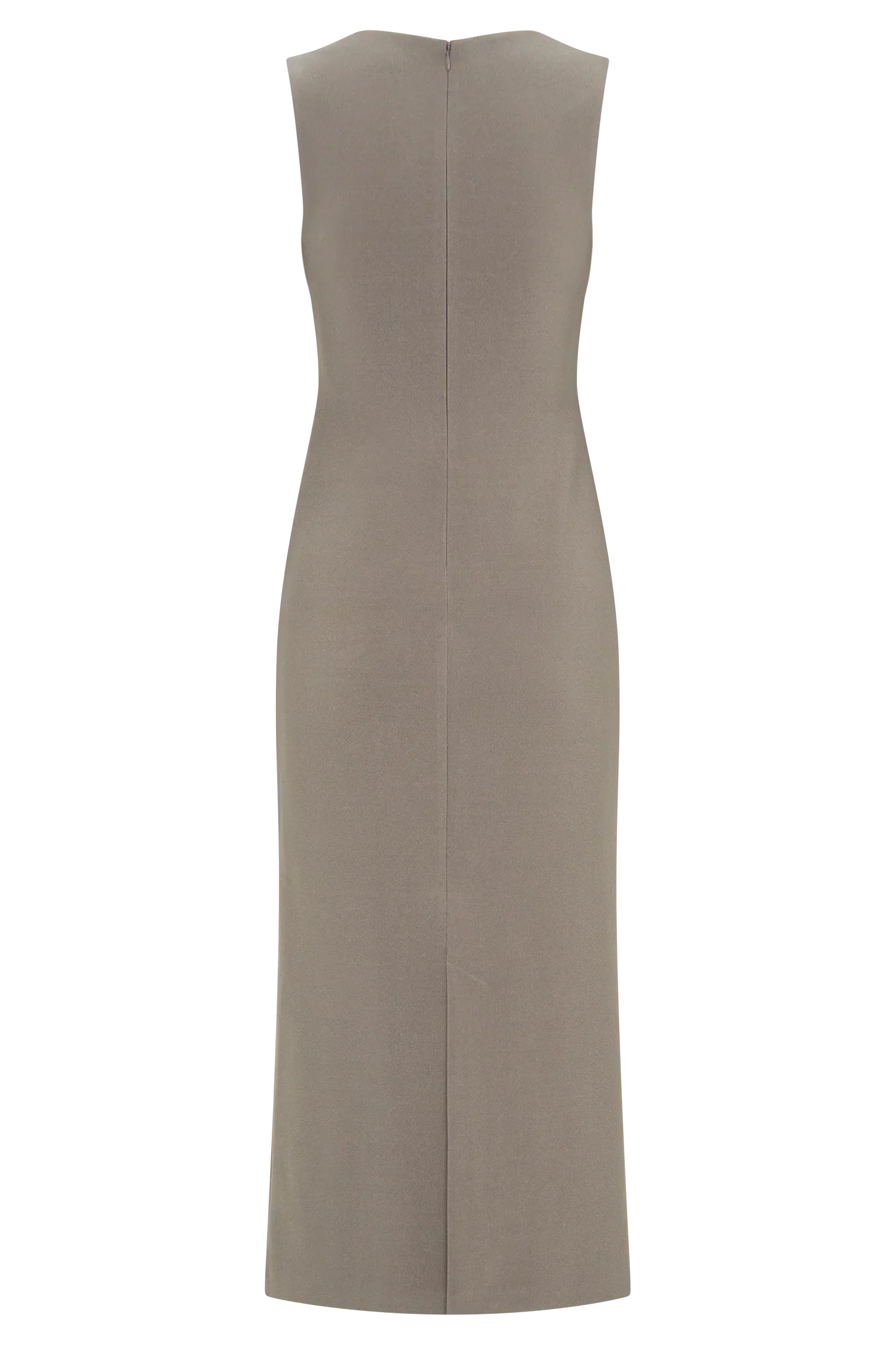 Frida Crepe Midi Dress - Smoke