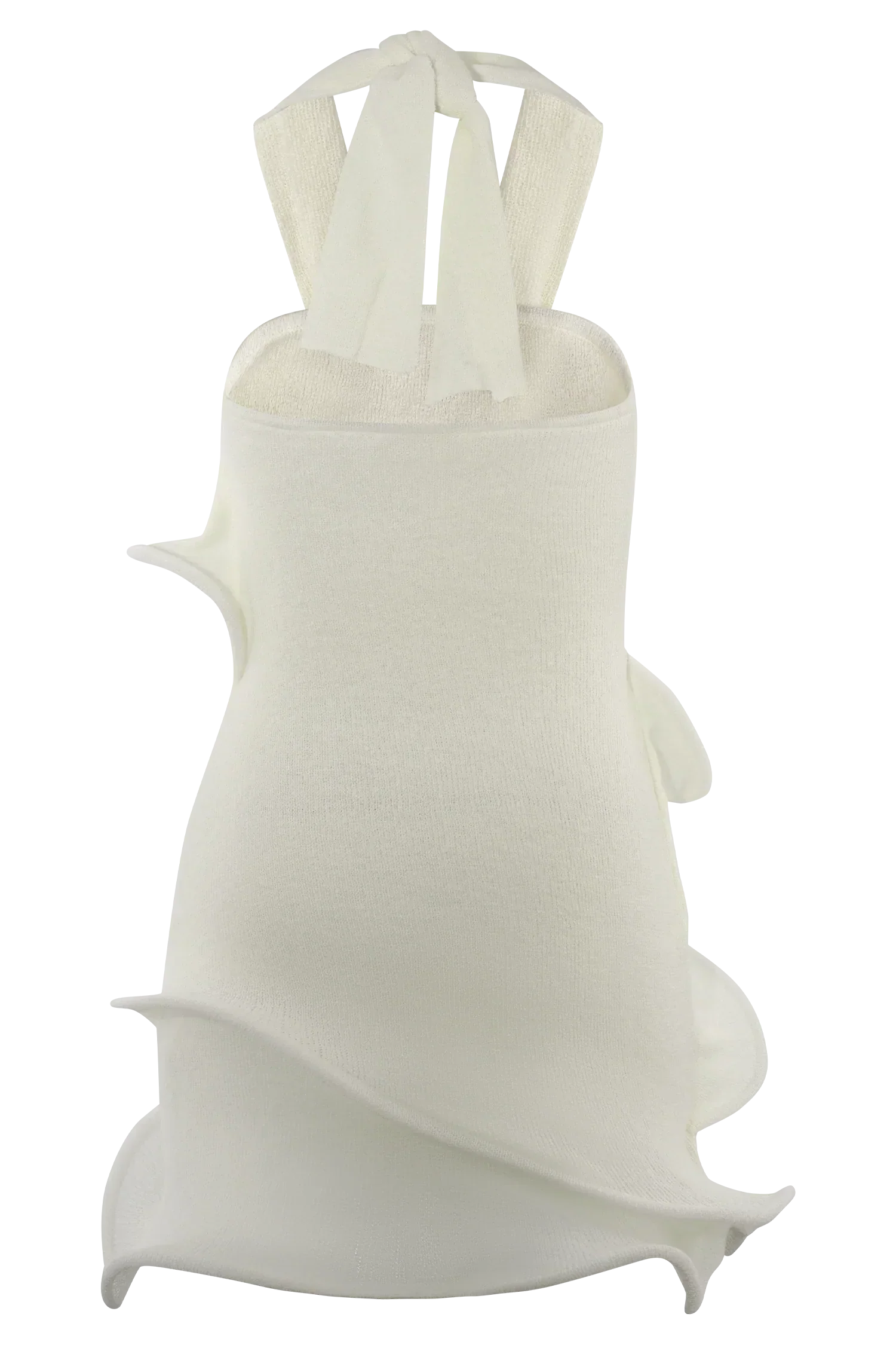 Caprice Halter Knit Mini Dress - White