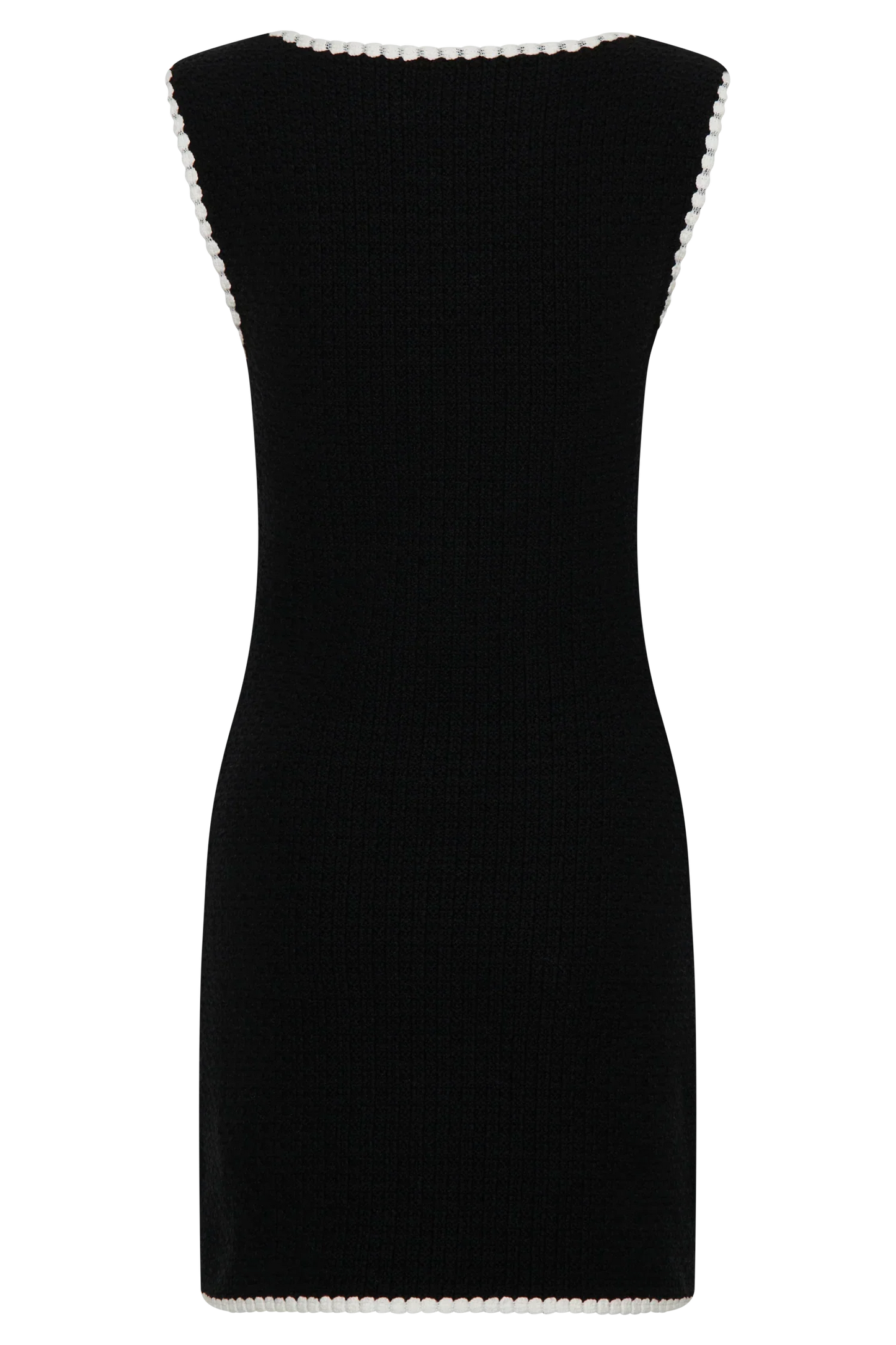 Mia Contrast Knit Mini Dress - Black/White