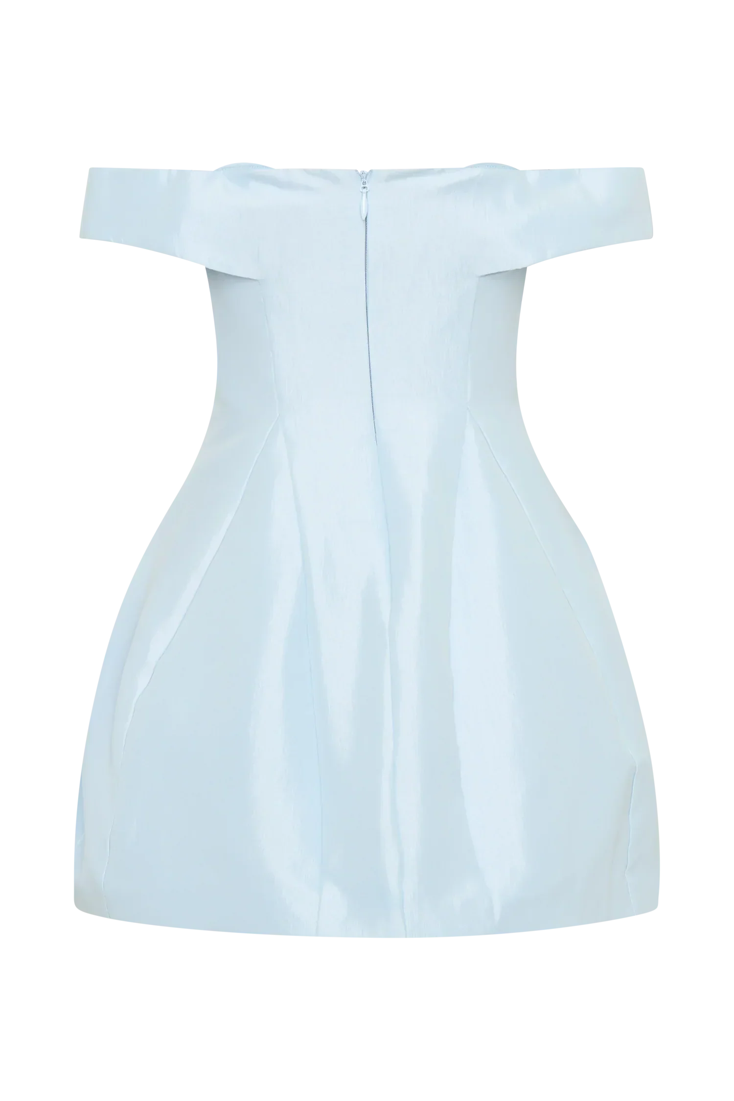 Diana Off Shoulders Mini Dress - Powder Baby Blue