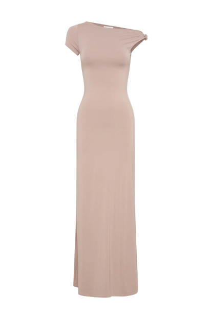 Tamsin Short Sleeve Modal Maxi Dress - Mushroom