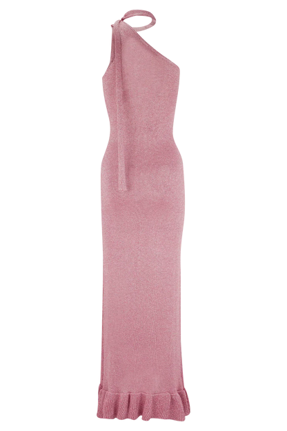 Celestino Floral Metallic Knit Maxi Dress - Pink