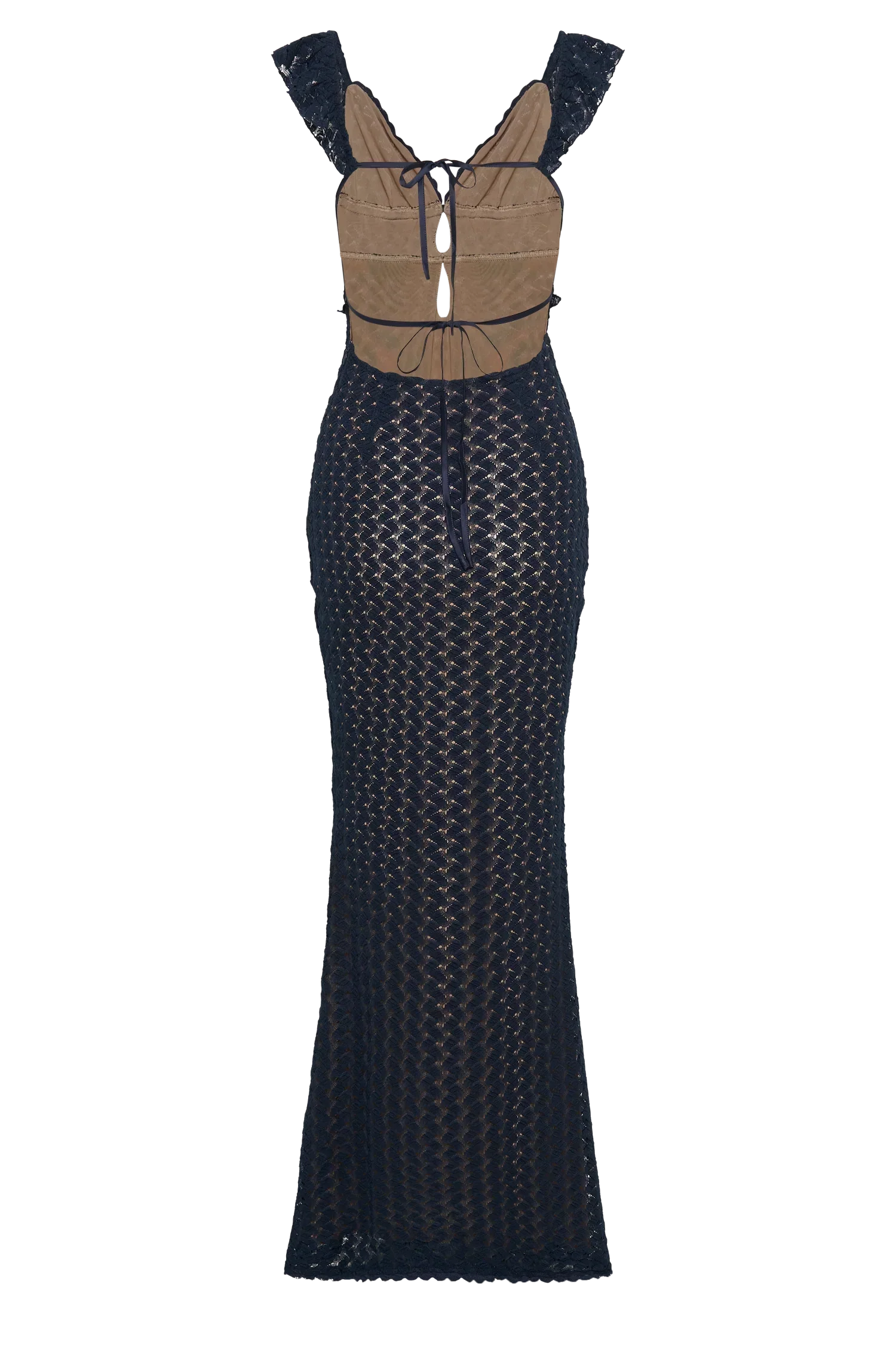 Ezra Lace Maxi Dress - Navy