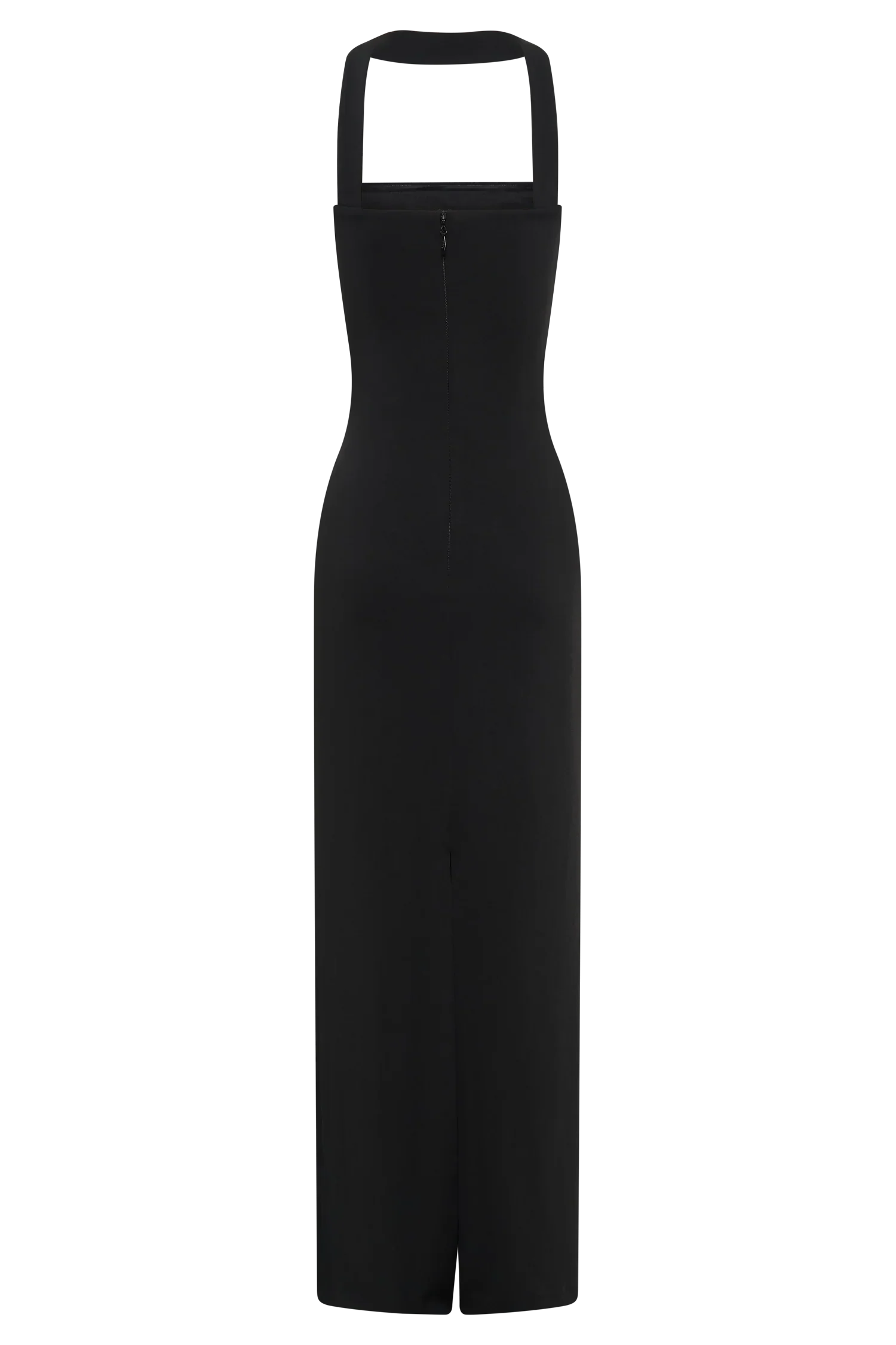 Velma Halter Collar Maxi Dress - Black