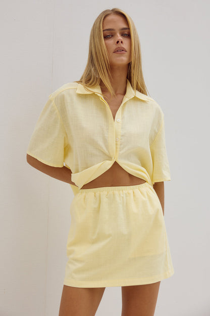 Adelyn Mini Skirt - Lemon