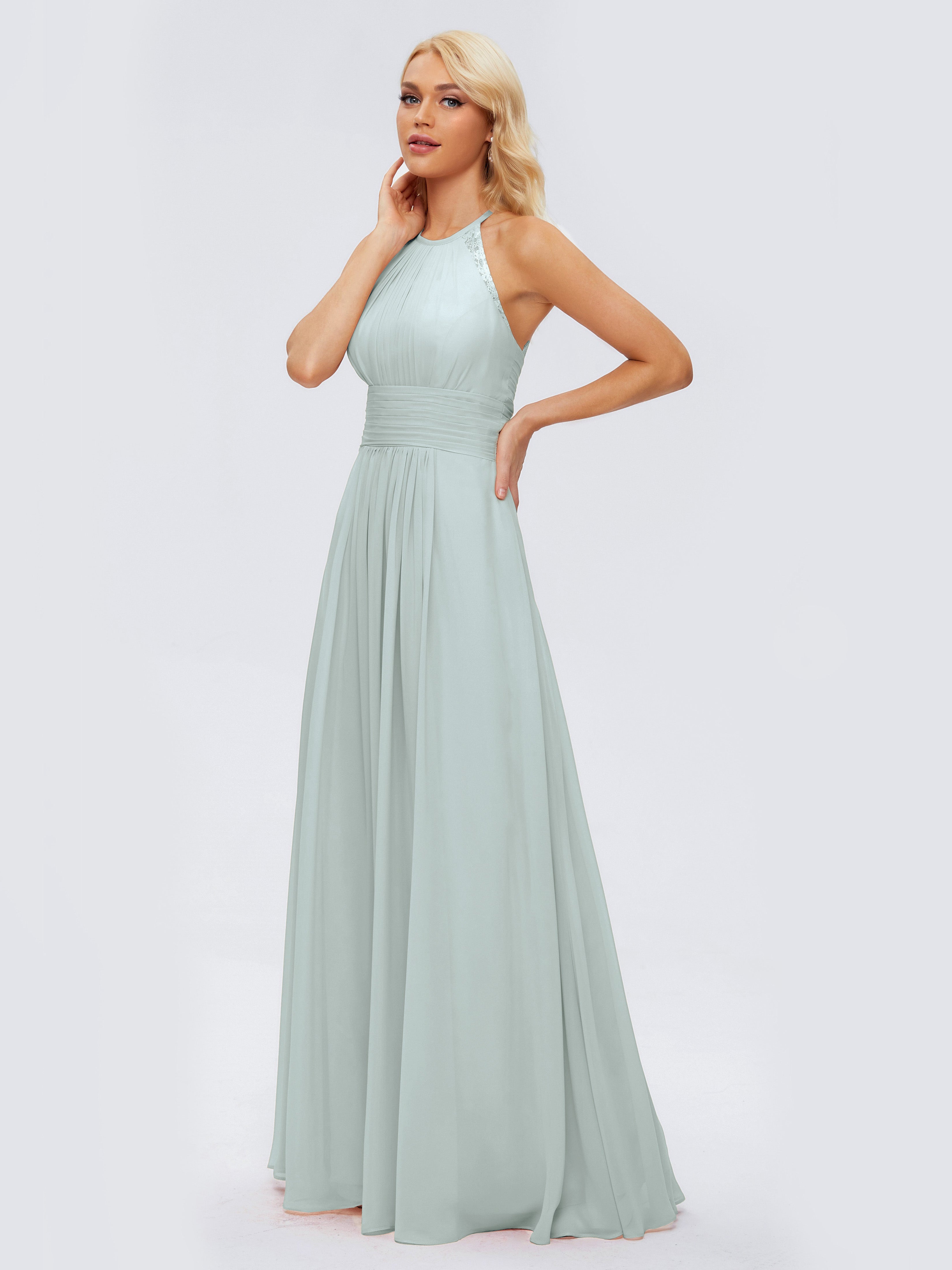Arya Halter Chiffon Bridesmaid Dresses