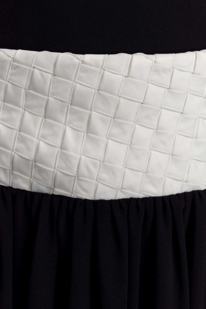 Celine Chiffon Maxi Dress - Black/White