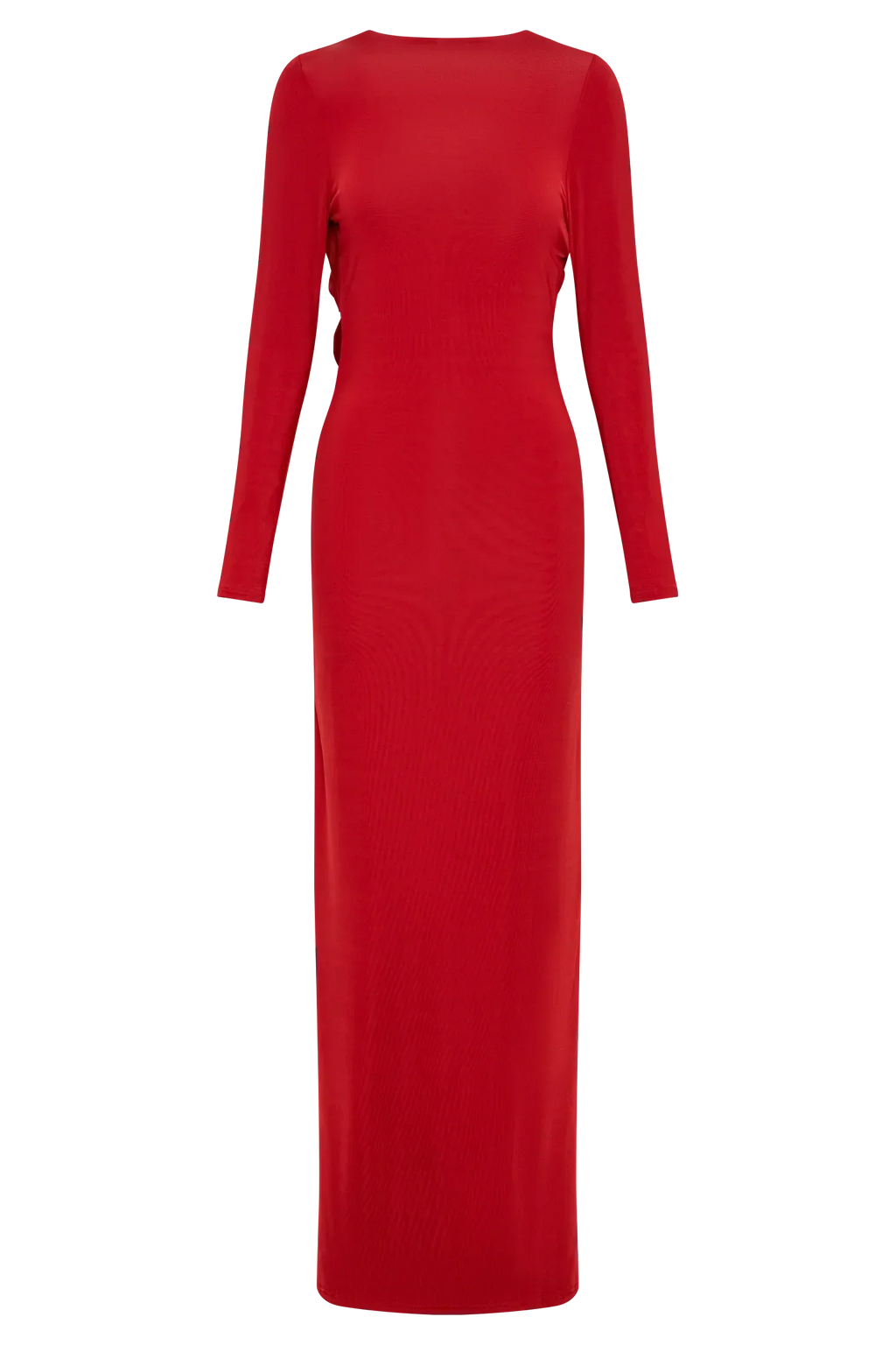 Bennett Slinky Long Sleeve Maxi Dress - Ruby