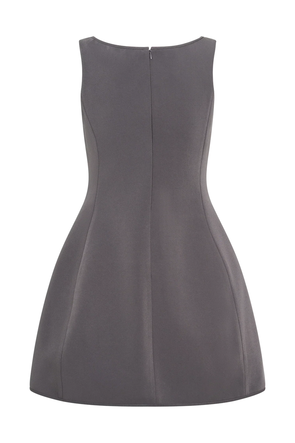 Evanna Sleeveless Suiting Mini Dress - Charcoal Grey