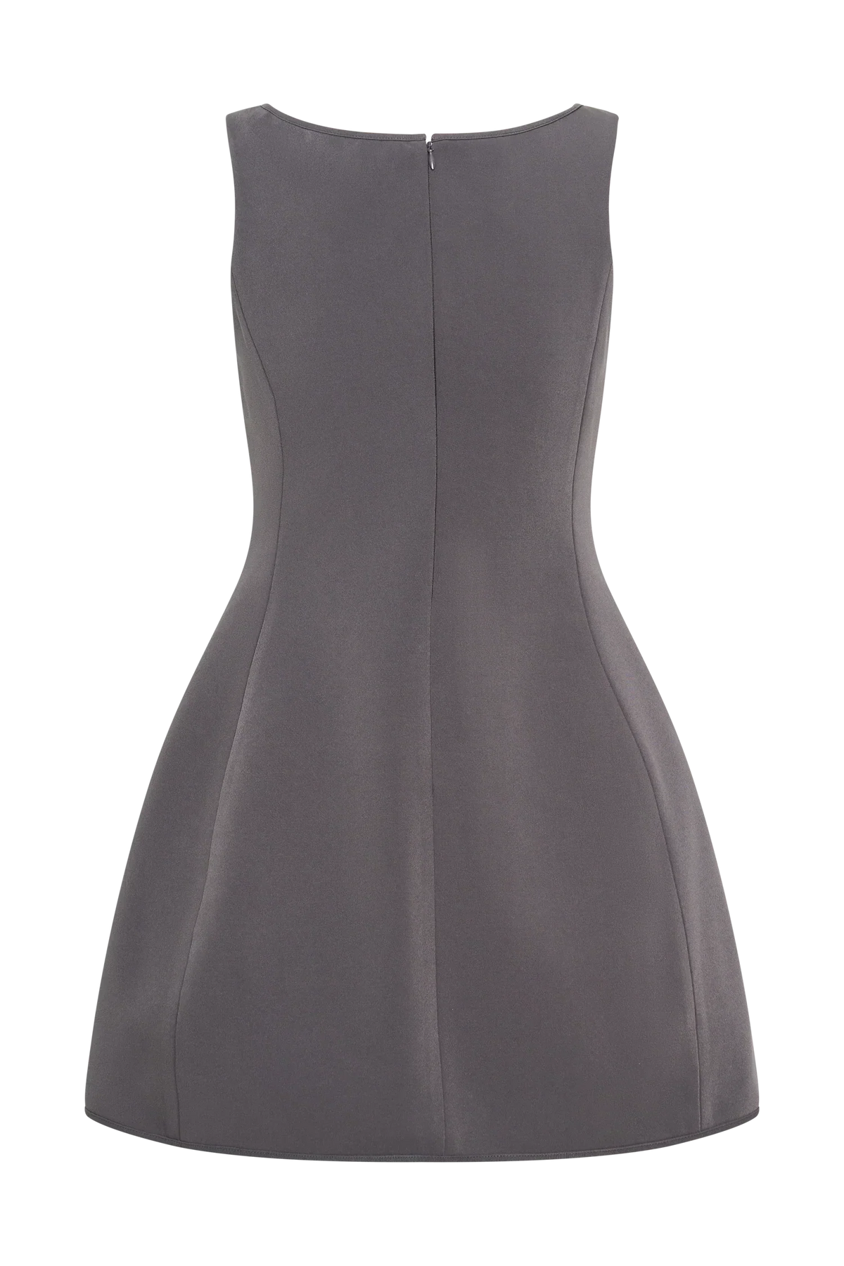 Evanna Sleeveless Suiting Mini Dress - Charcoal Grey