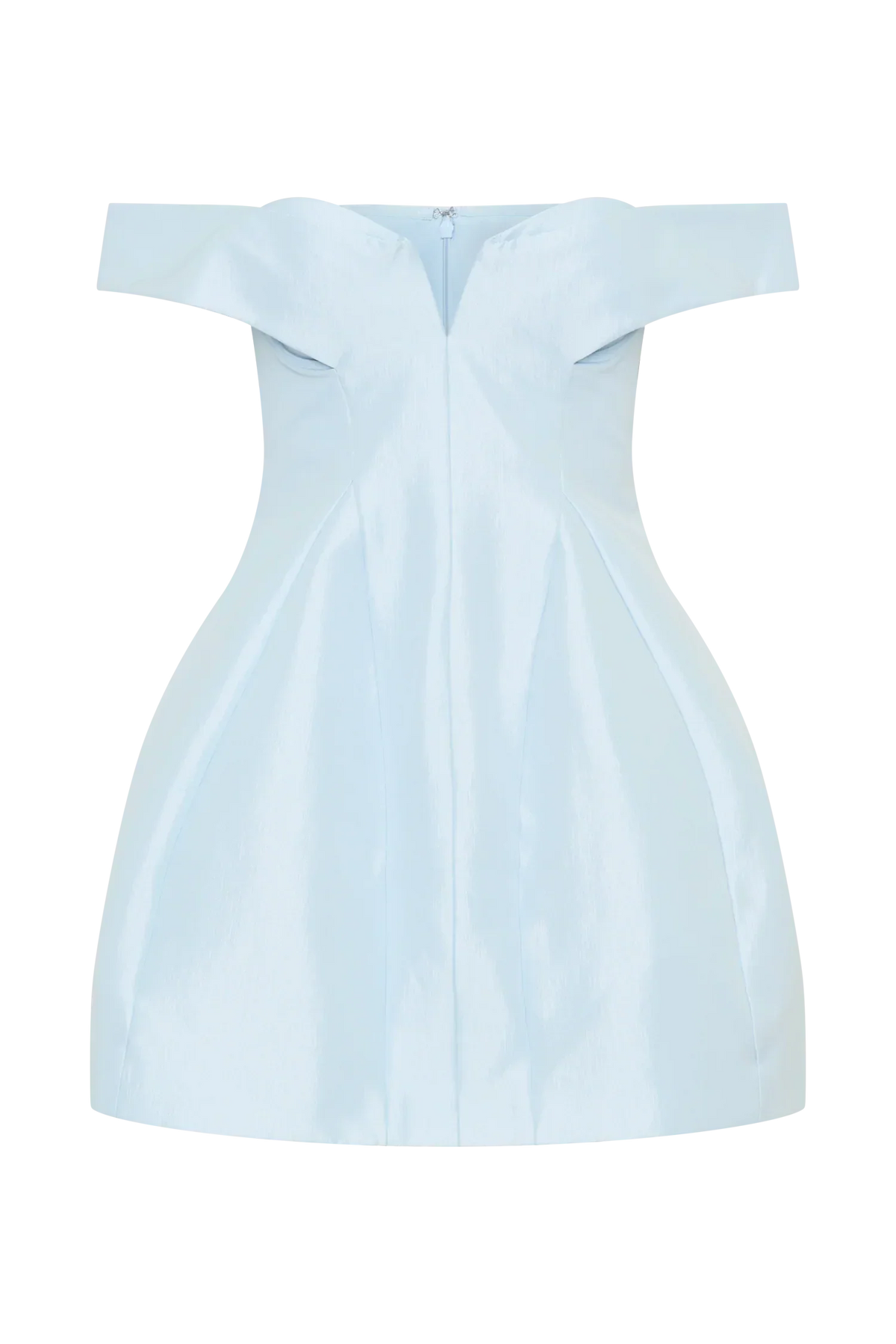 Diana Off Shoulders Mini Dress - Powder Baby Blue