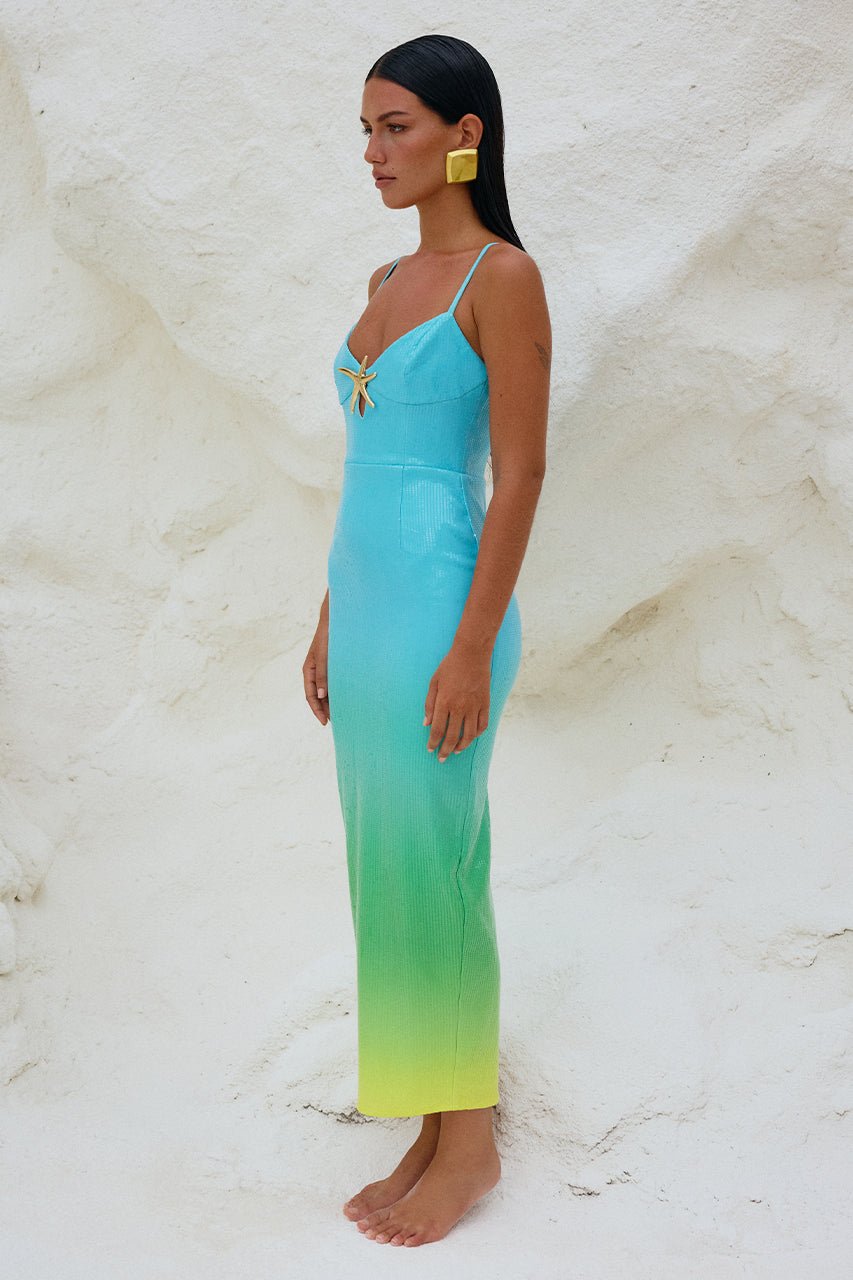 Benito Midi Dress - Blue Ombre