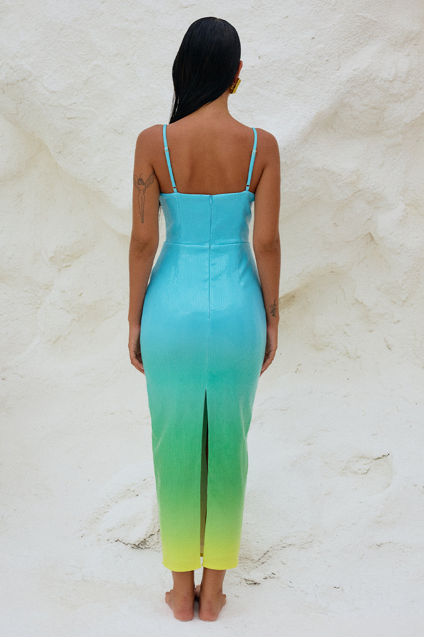Benito Midi Dress - Blue Ombre