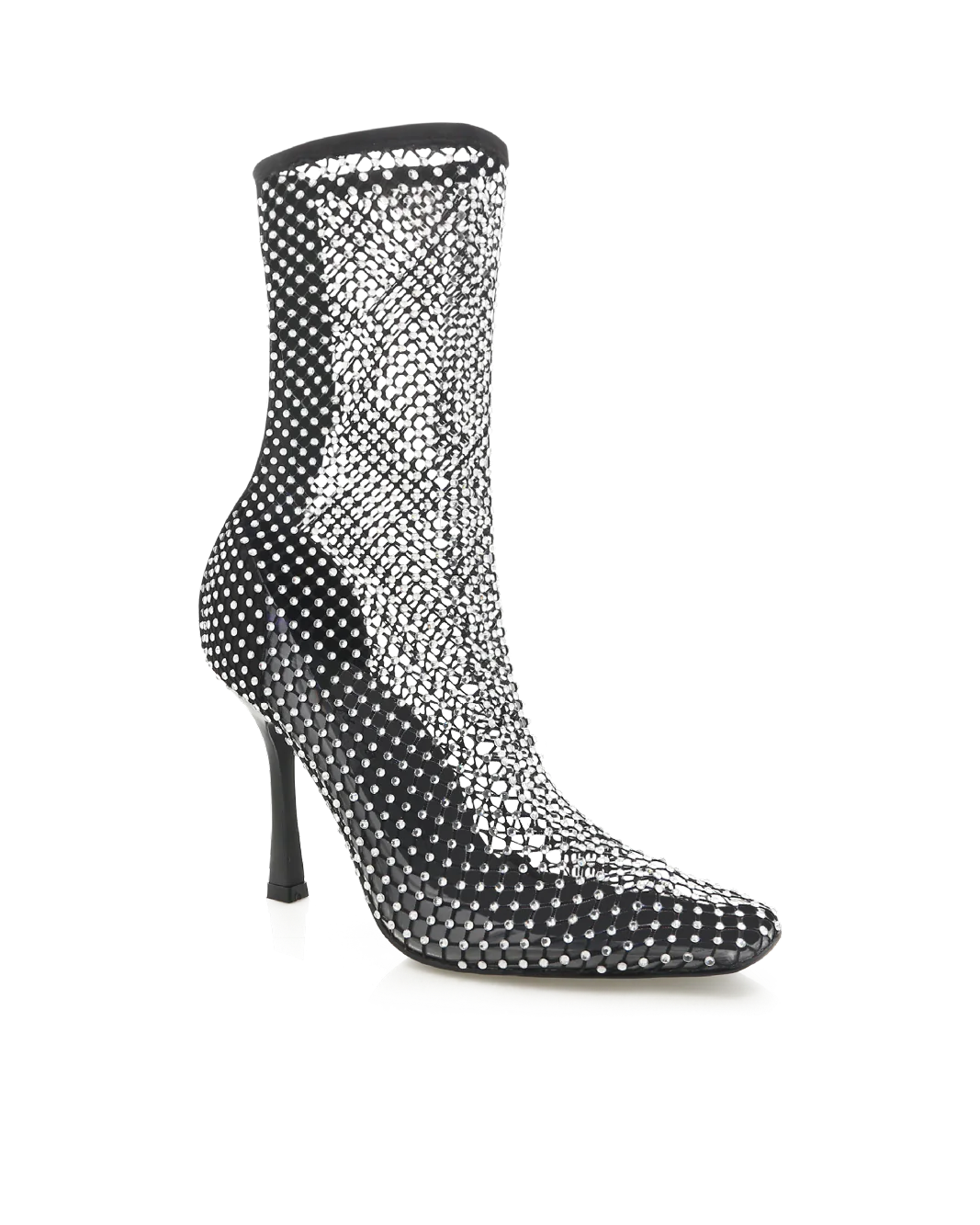 Bindi Heels - Black Satin Diamante