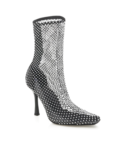 Bindi Heels - Black Satin Diamante