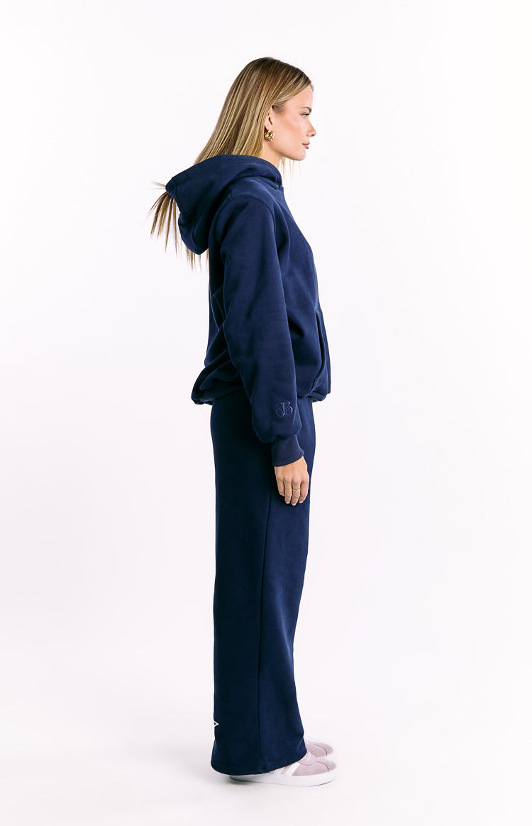 Beginning Navy Leopard Star Hoodie