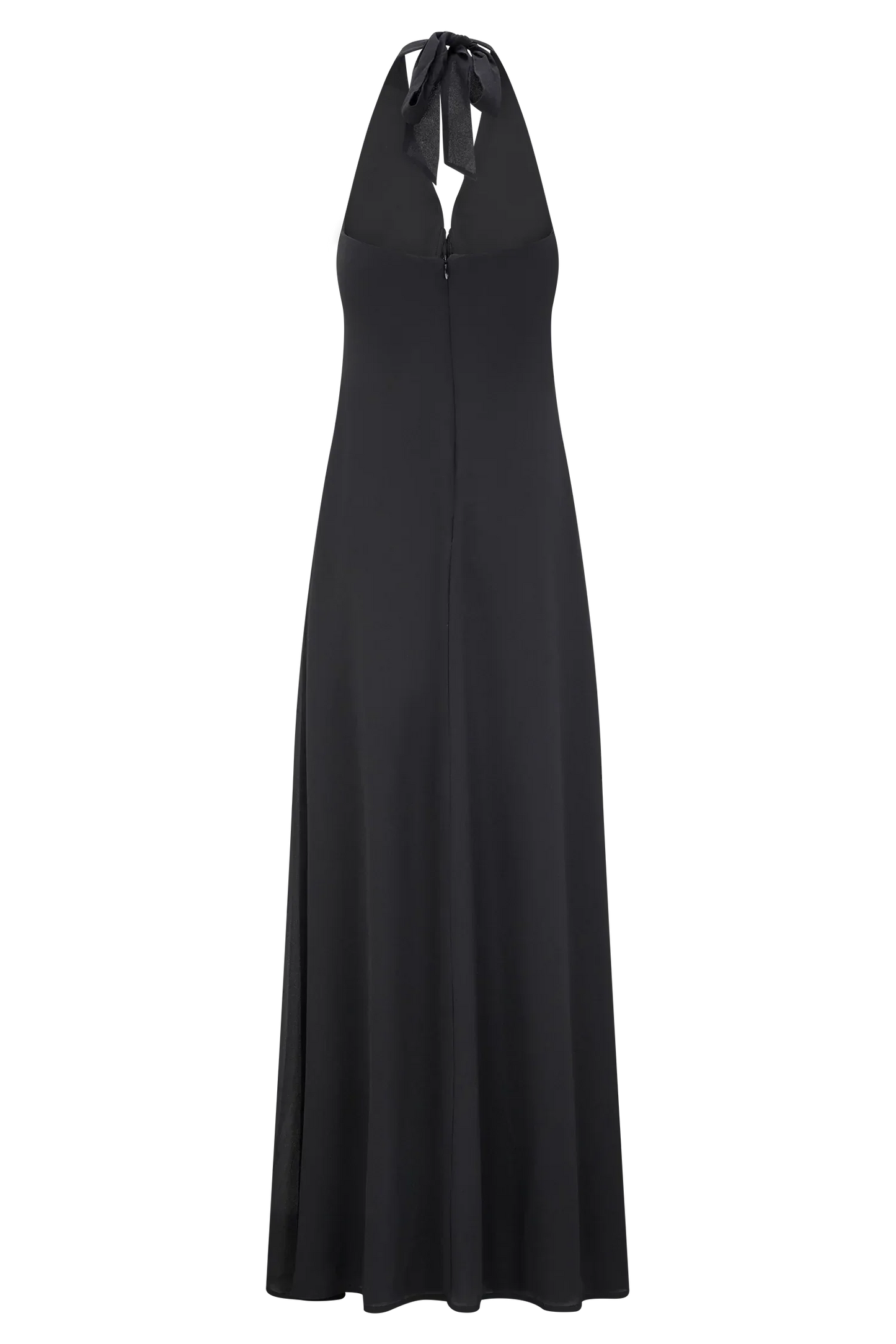 Malakhai Chiffon Halter Maxi Dress - Black