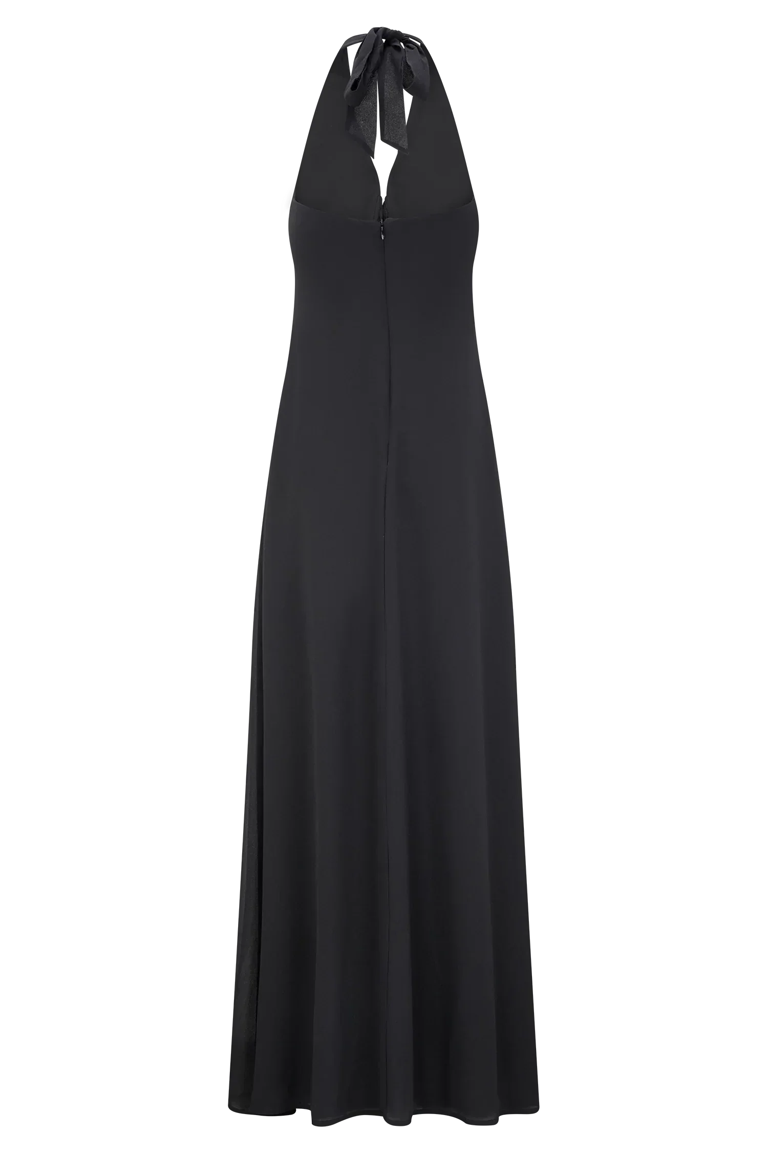 Malakhai Chiffon Halter Maxi Dress - Black